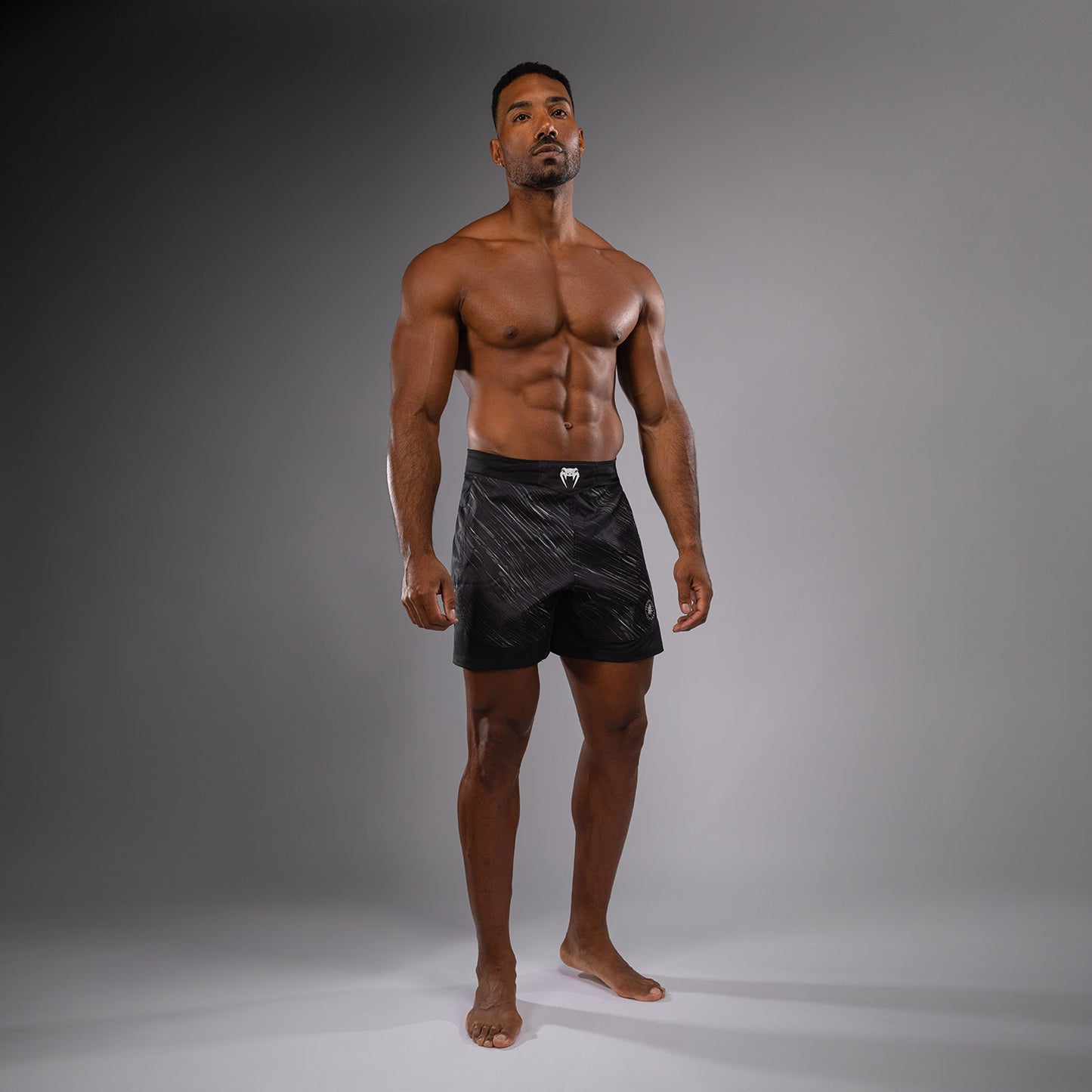 Venum Rapid Light Pantaloncini da combattimento - Nero/Grigio Tempesta