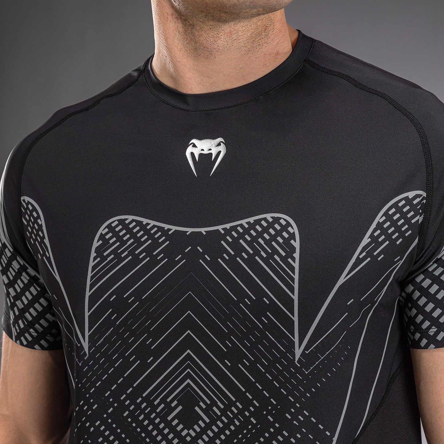 Venum Midnight Fury Maglietta Dry Tech – Nero/Grigio/Argento