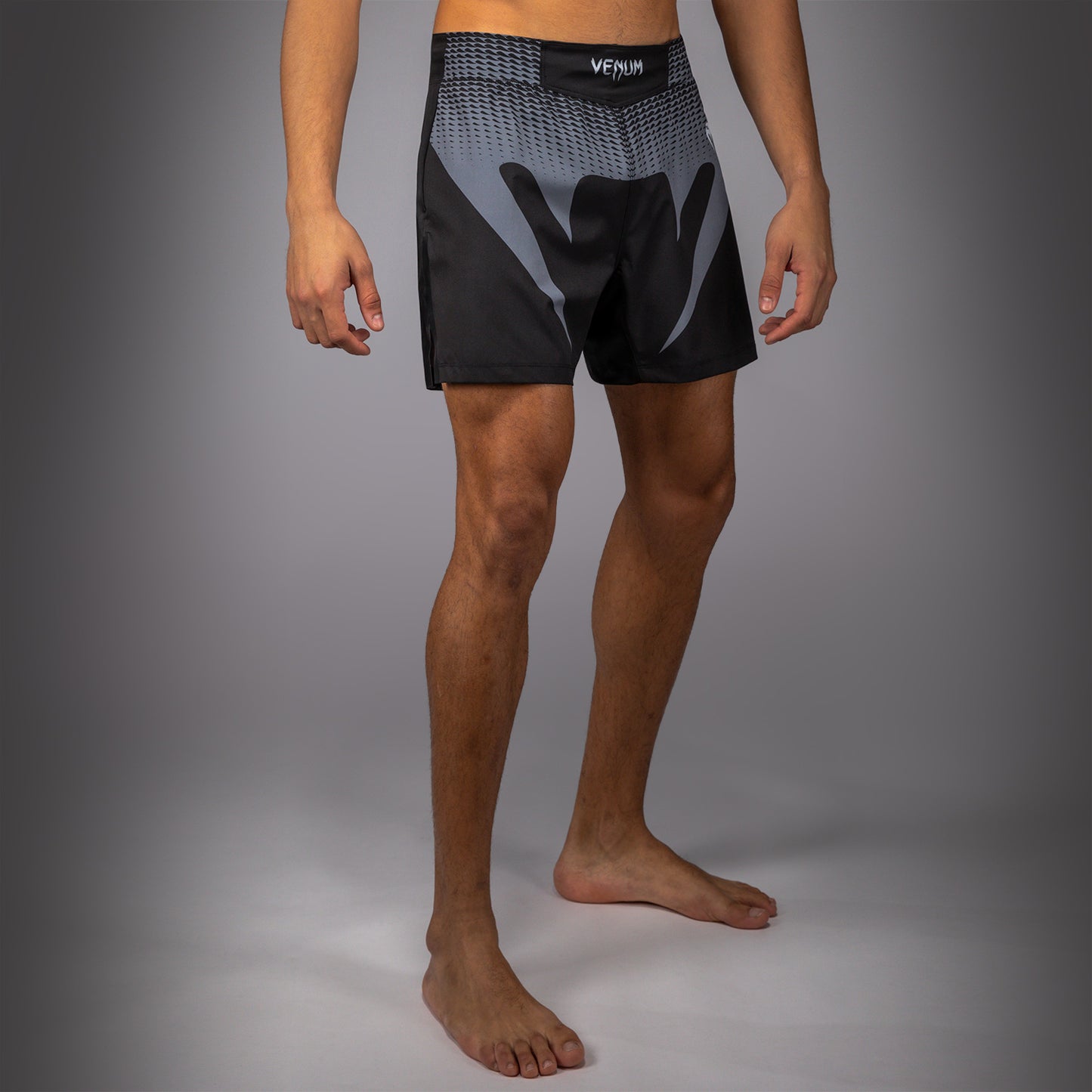 Venum No Gi Pantaloncini da combattimento - Nero/Grigio Argento