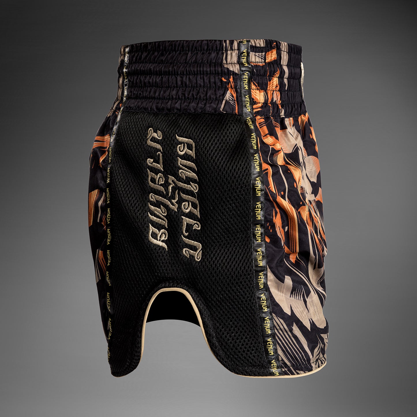 Venum Tiger Pantaloncini da Muay Thai - Nero/Arancione Neon