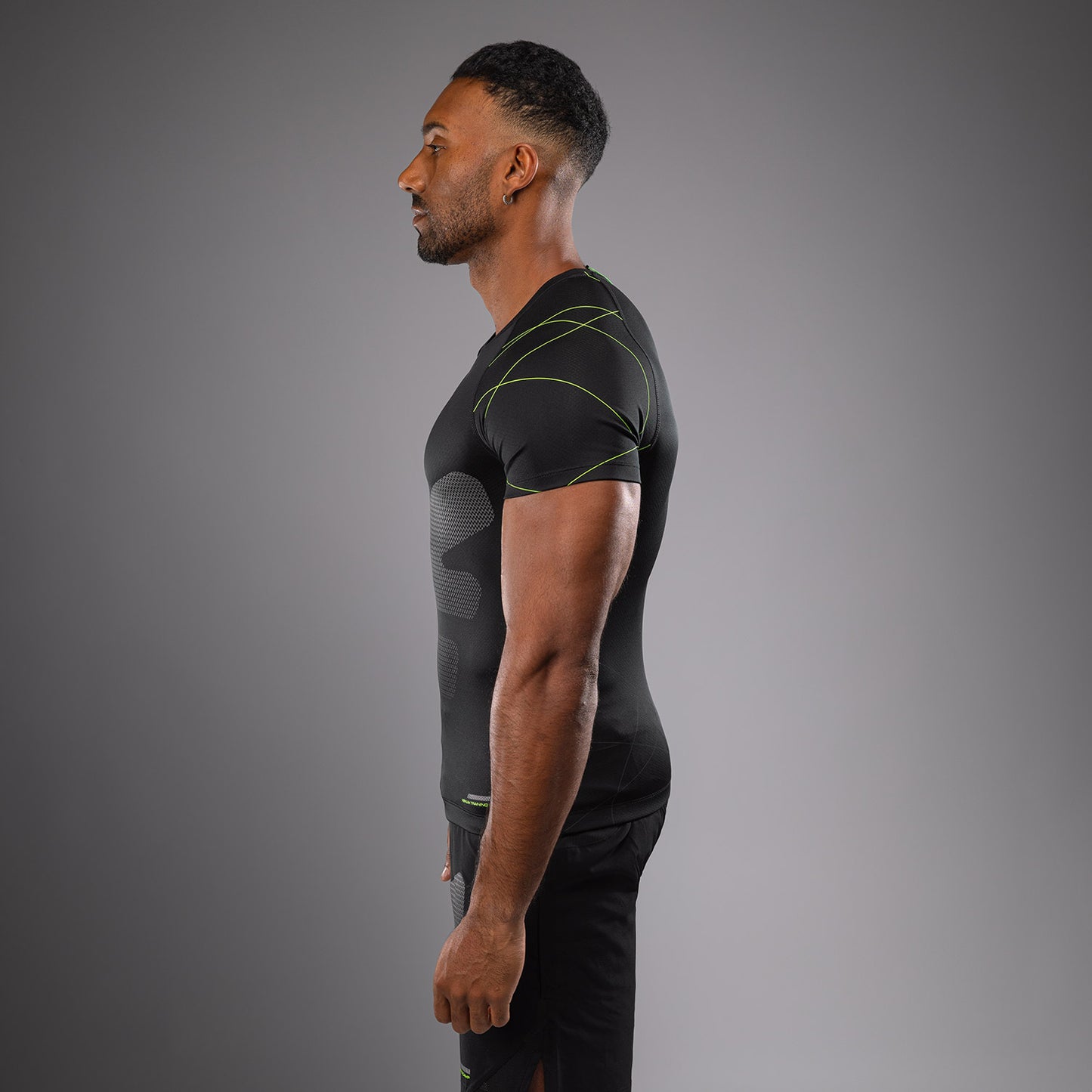 Venum Training Camp 4.0 Rashguard a maniche corte - Nero/Neon Green
