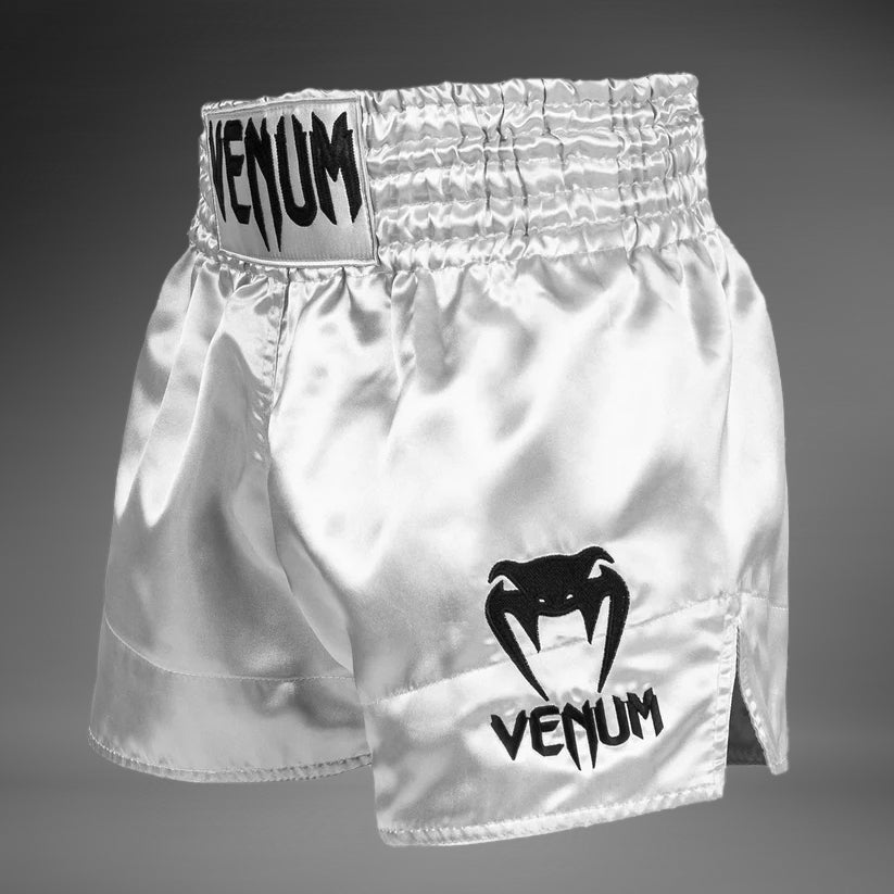 Venum Classic Pantaloncini da Muay Thai - Argento/Neri