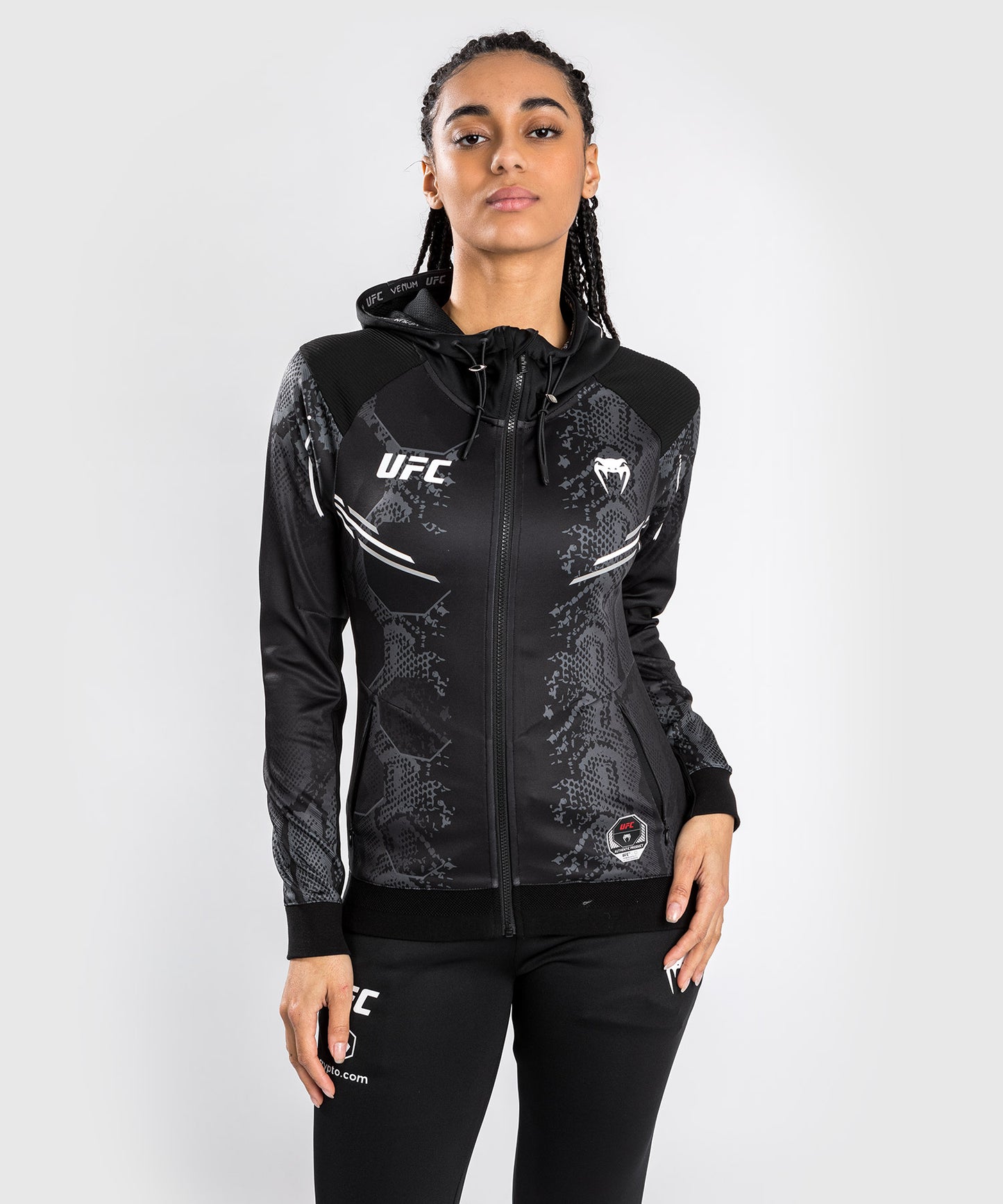 UFC Adrenaline by Venum Authentic Fight Night Felpa con cappuccio Walkout da Donna - Nero