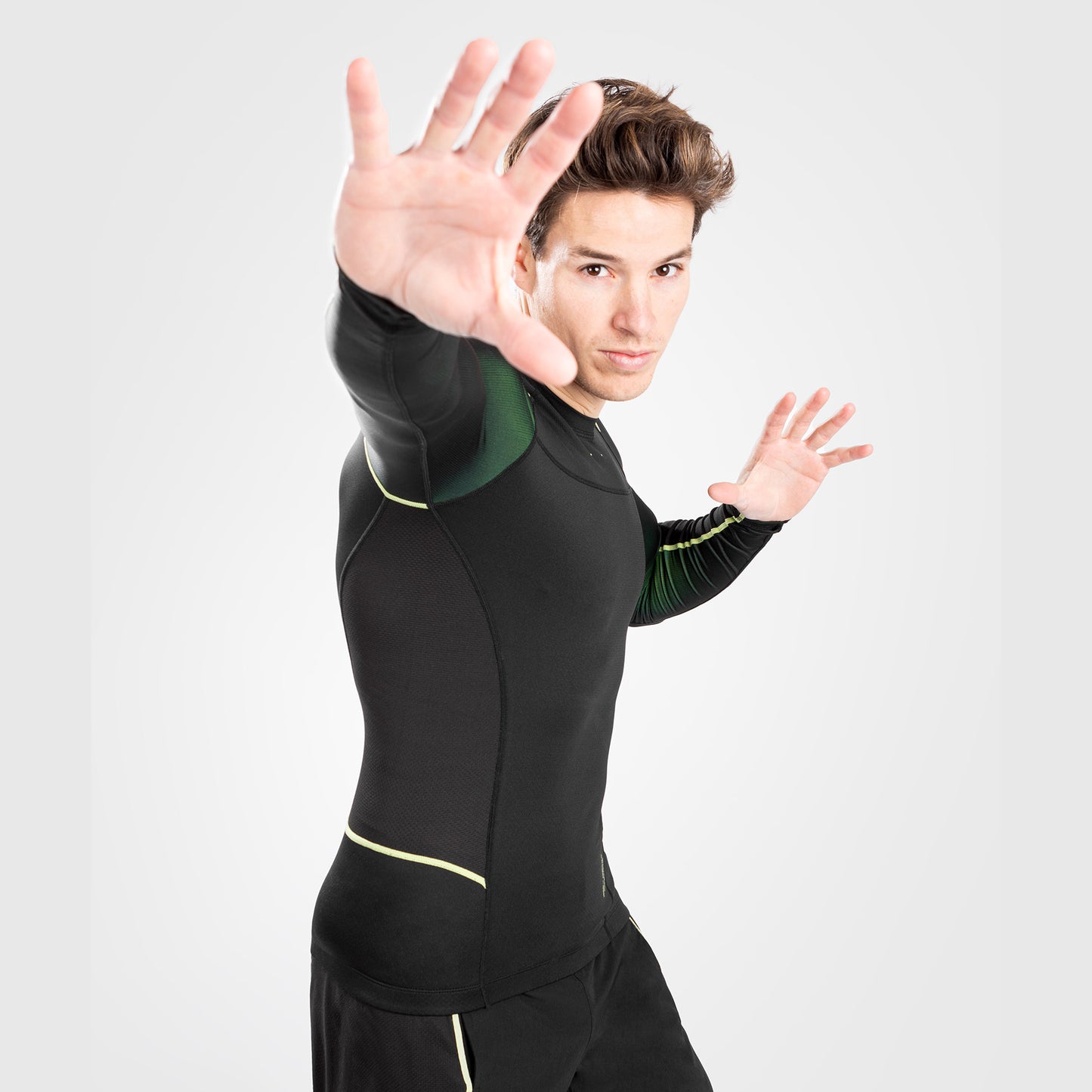 Venum Fusion 2.0  Rashguard da uomo - Maniche lunghe - Nero/Giallo