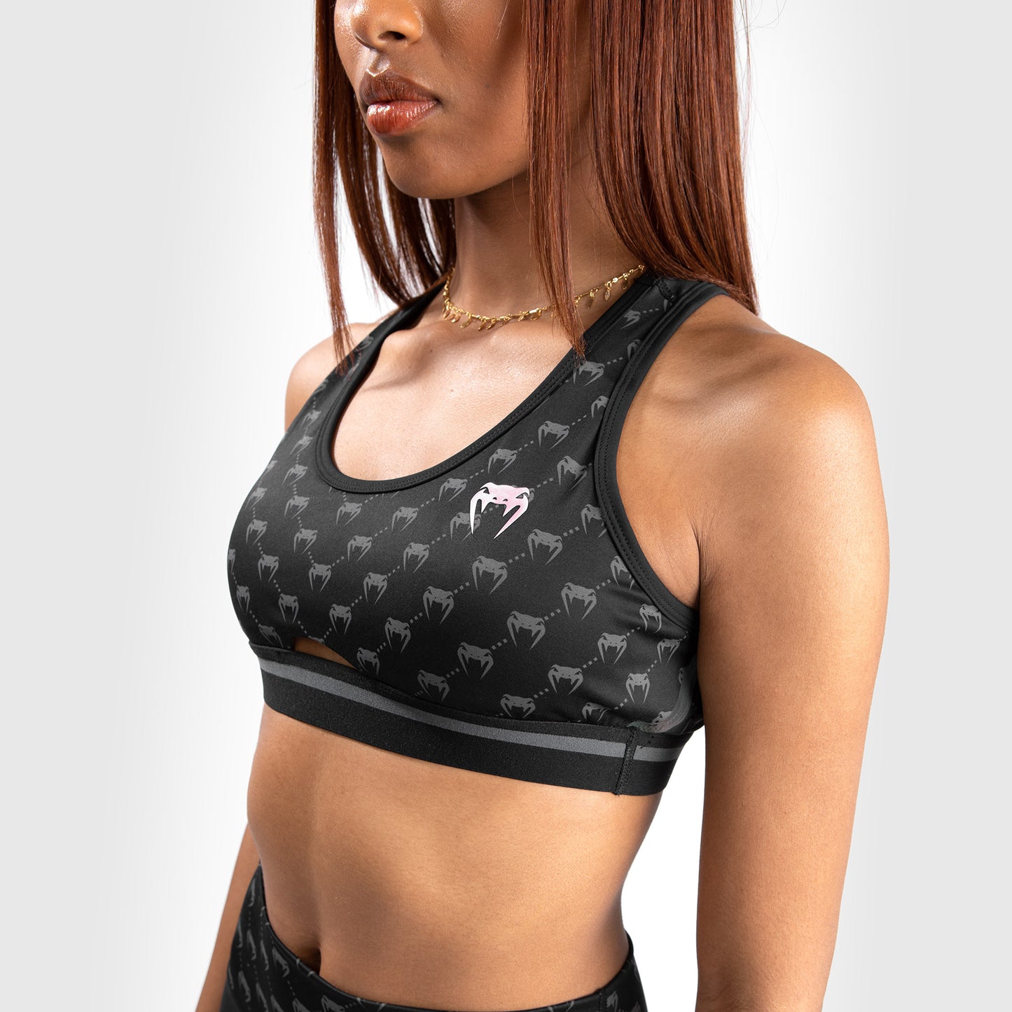 Reggiseno sportivo Venum Monogram – Nero/Oro rosa
