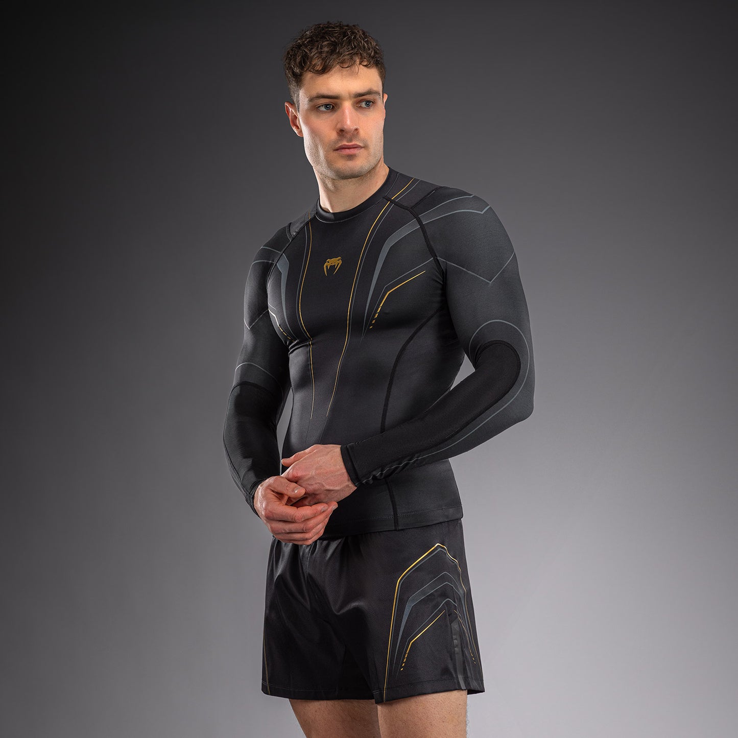 Venum Streamline Rashguard a Maniche Lunghe – Nero/Oro