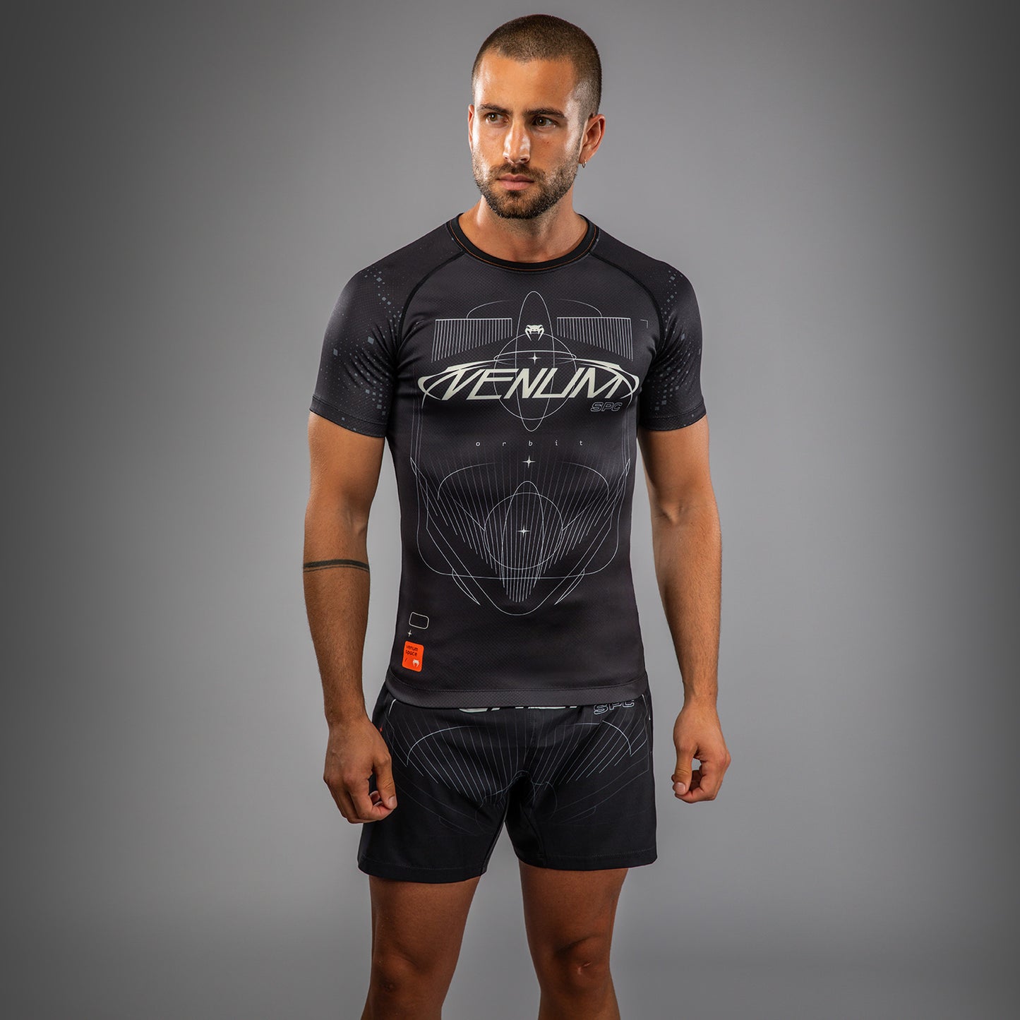 Venum Eclipse Rashguard a manica corta – Nero/Avorio