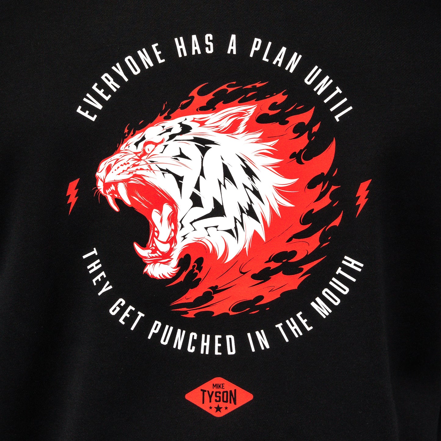 Venum x Mike Tyson Felpa con cappuccio - Nero profondo/Rosso intenso