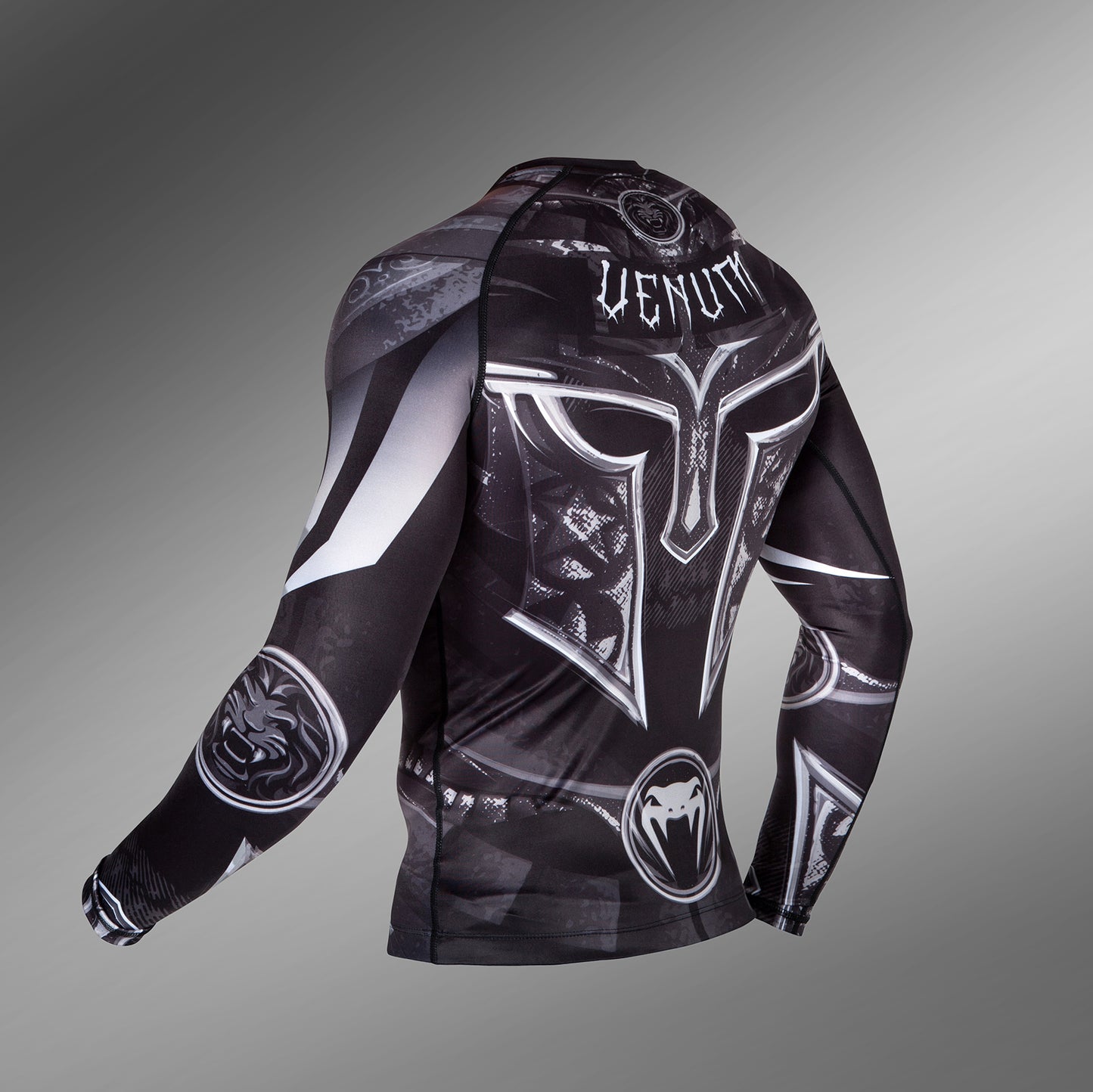 Venum Gladiator 3.0 Rashguard a maniche longhe - Nera/Bianca
