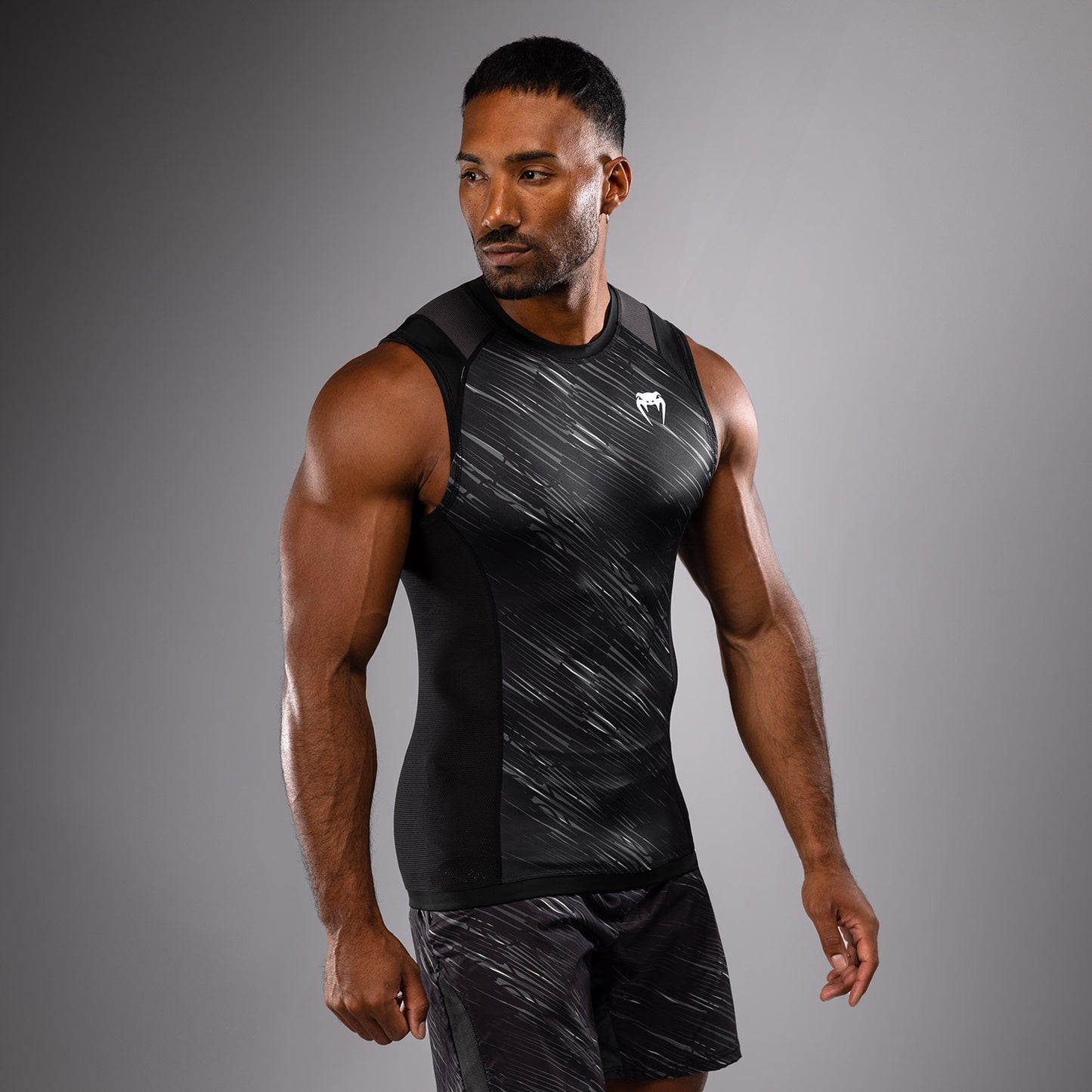 Venum Rapid Rashguard Senza Maniche - Nero/Grigio Tempesta