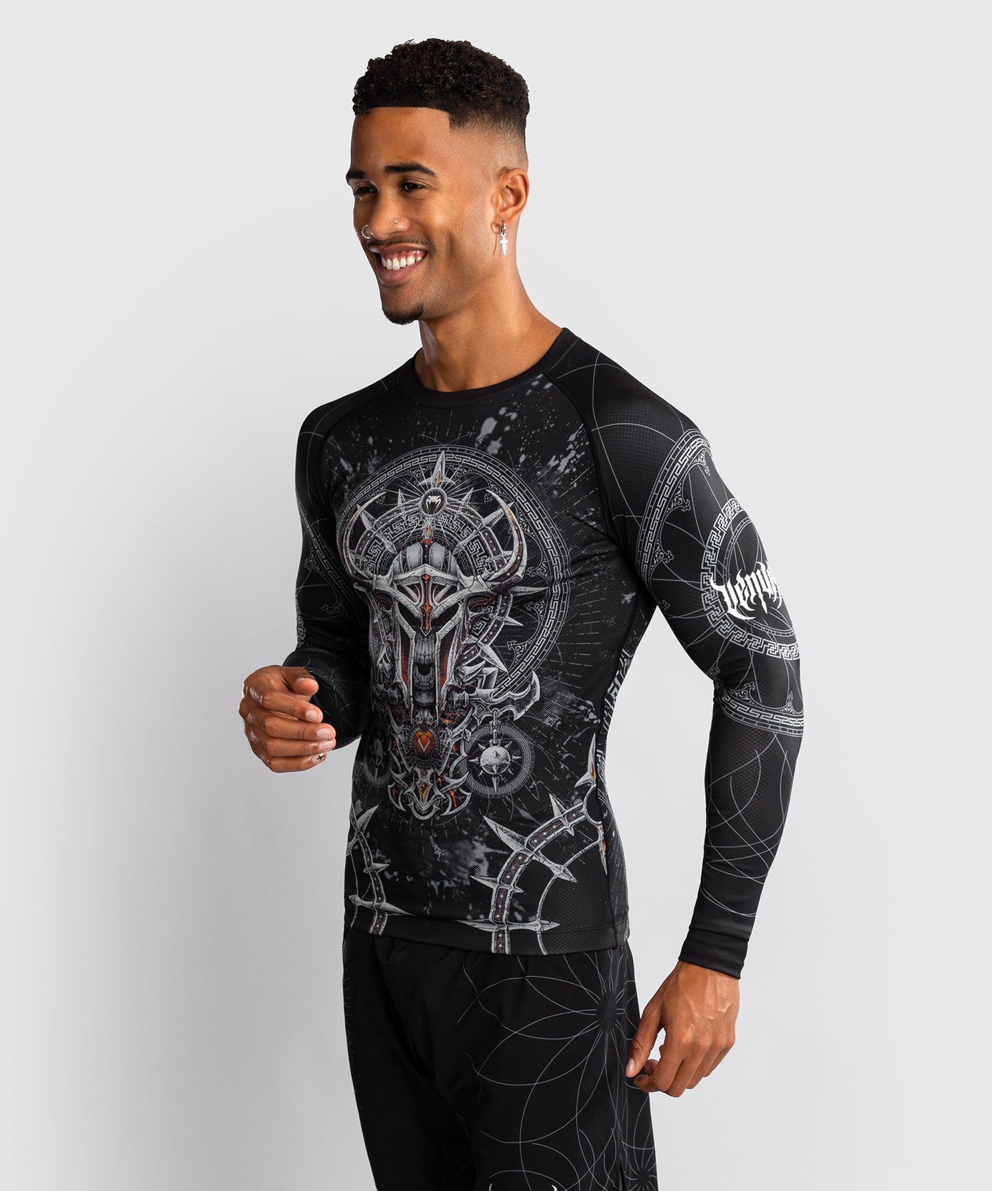 Venum Gladiator 5.0 Maglietta A Maniche Lunghe Per Uomo - Nero/Argento