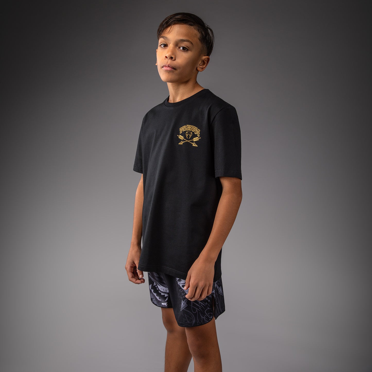 Venum Wolf Atak Maglietta Per Bambini – Nero/Grigio