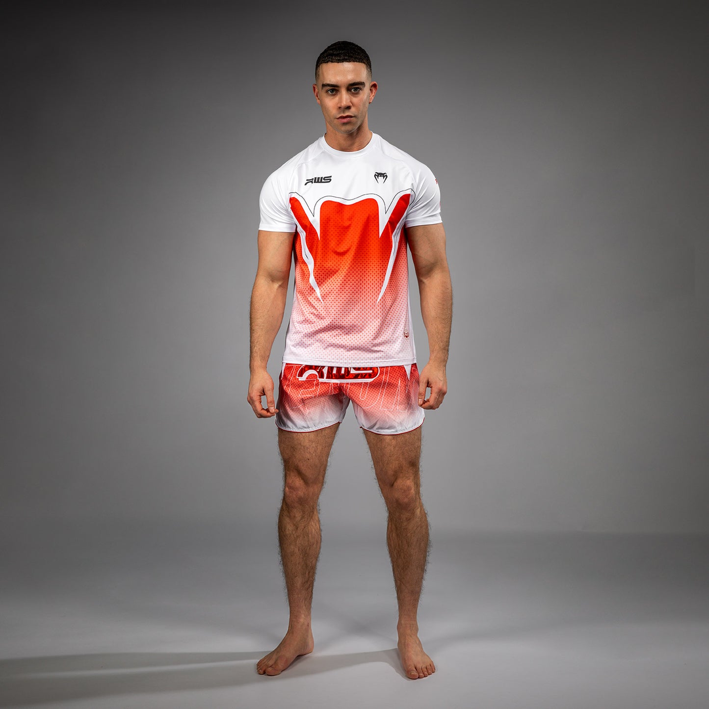 Venum x RWS 2.0 T-Shirt Dry-Tech Uomo – Bianco/Rosso