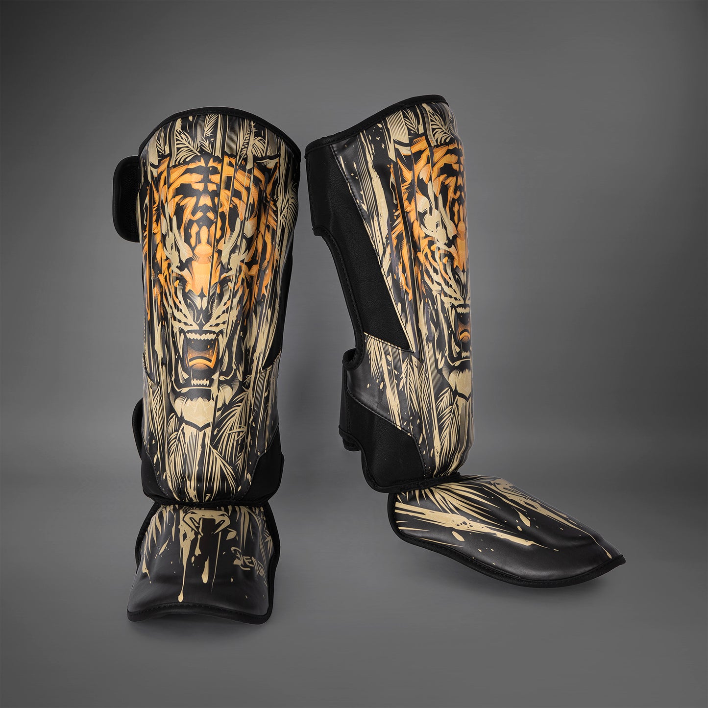 Venum Tiger Parastinchi - Nero/Arancione Neon