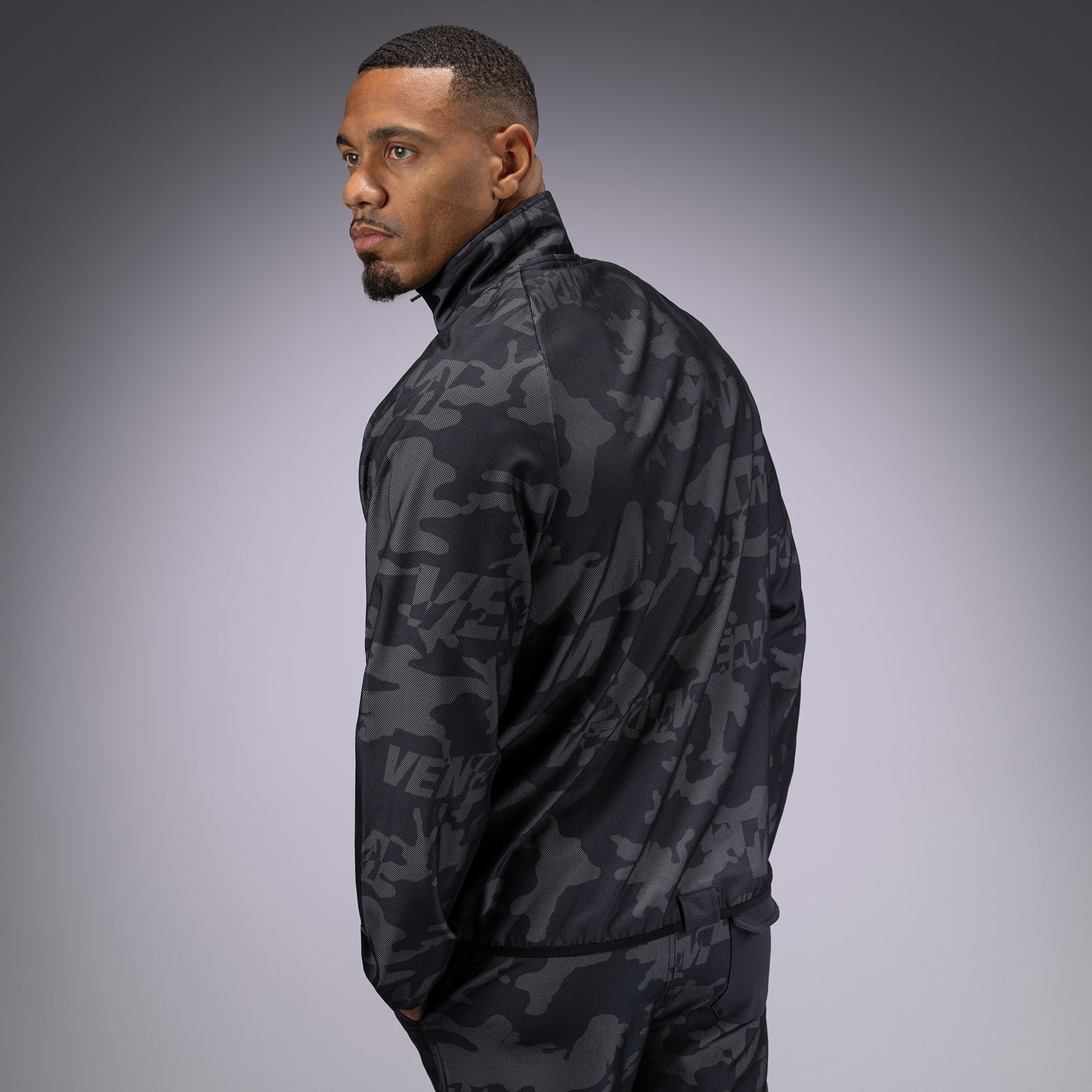 Venum Trooper Giacca della Tuta da Uomo - Nero/Grigio Scuro