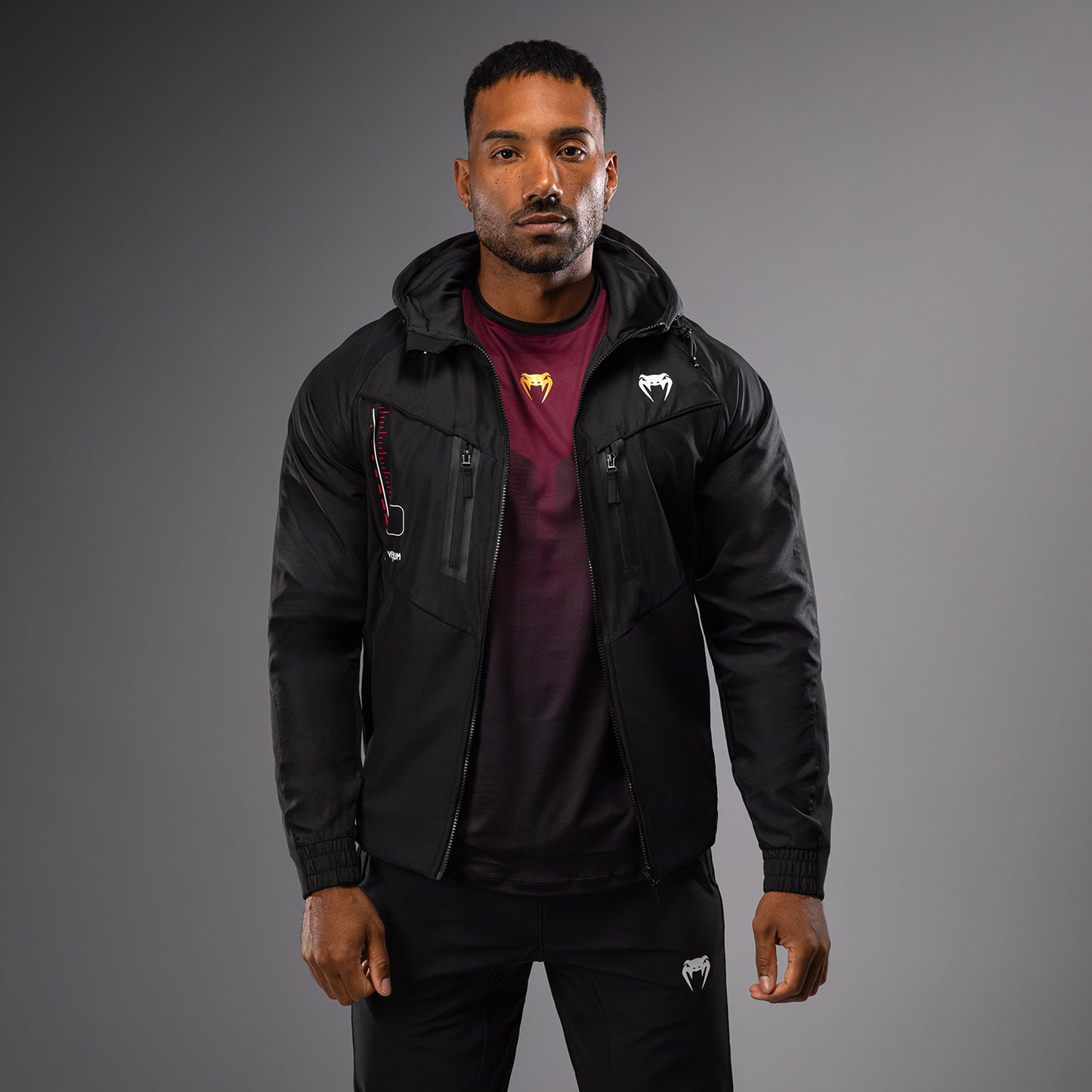 Venum Tactical XT Giacca da pista uomo - nero/rosso fuoco