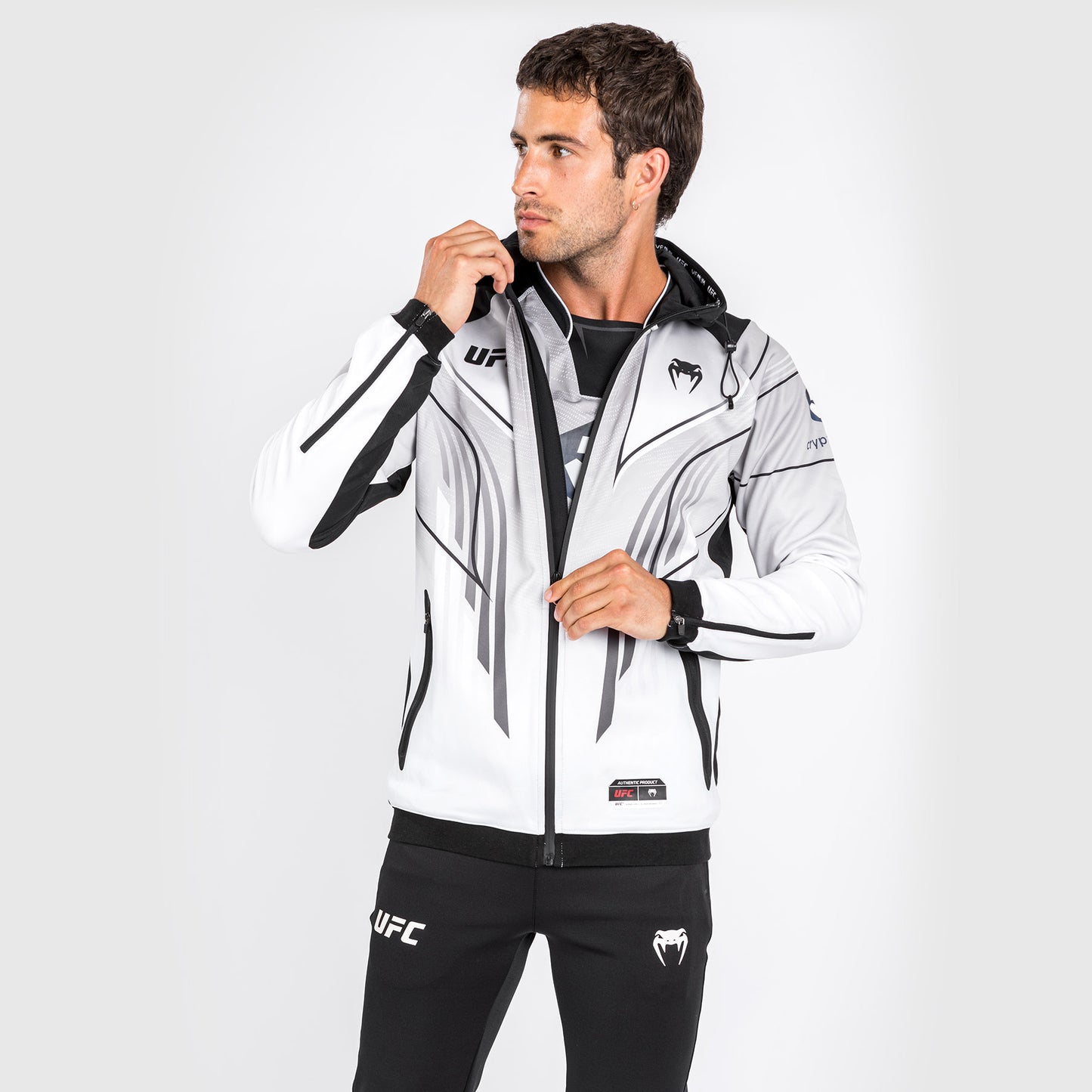 Felpa con cappuccio UFC Venum Authentic Fight Night 2.0 Uomo - Bianco