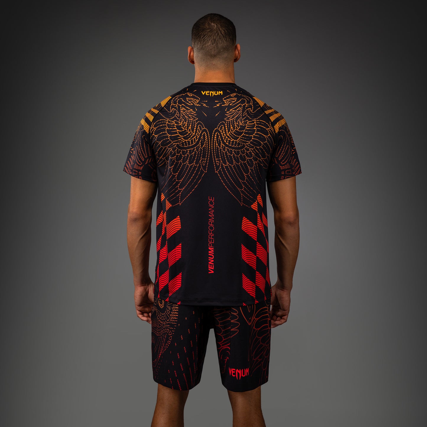 Venum Quetzal Fury Dry-Tech T-Shirt - Nero/Rosso Fury/Arancione