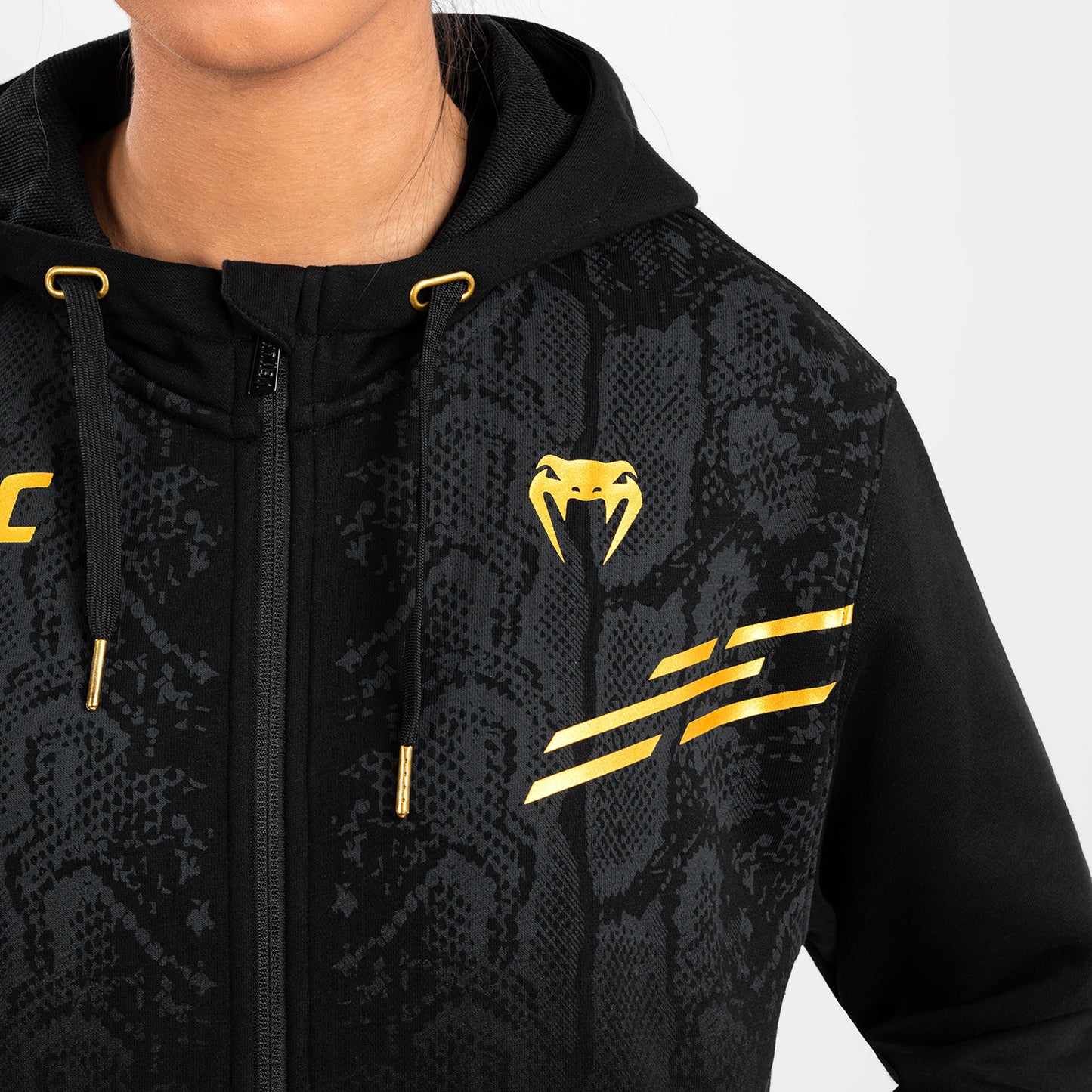 UFC Adrenaline by Venum Replica Felpa con Cappuccio e Zip da Donna - Champion