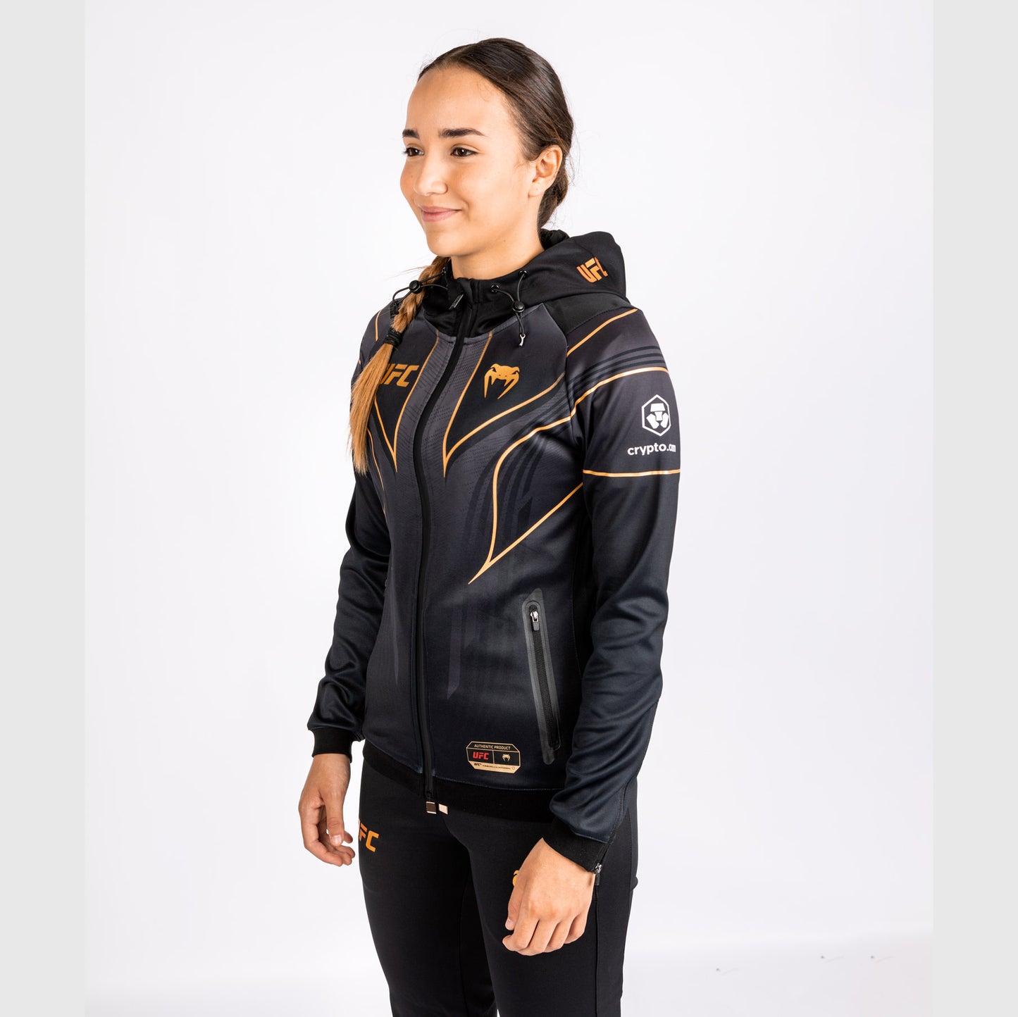 Felpa con cappuccio UFC Venum personalizzata Authentic Fight Night 2.0 Donna - Champion