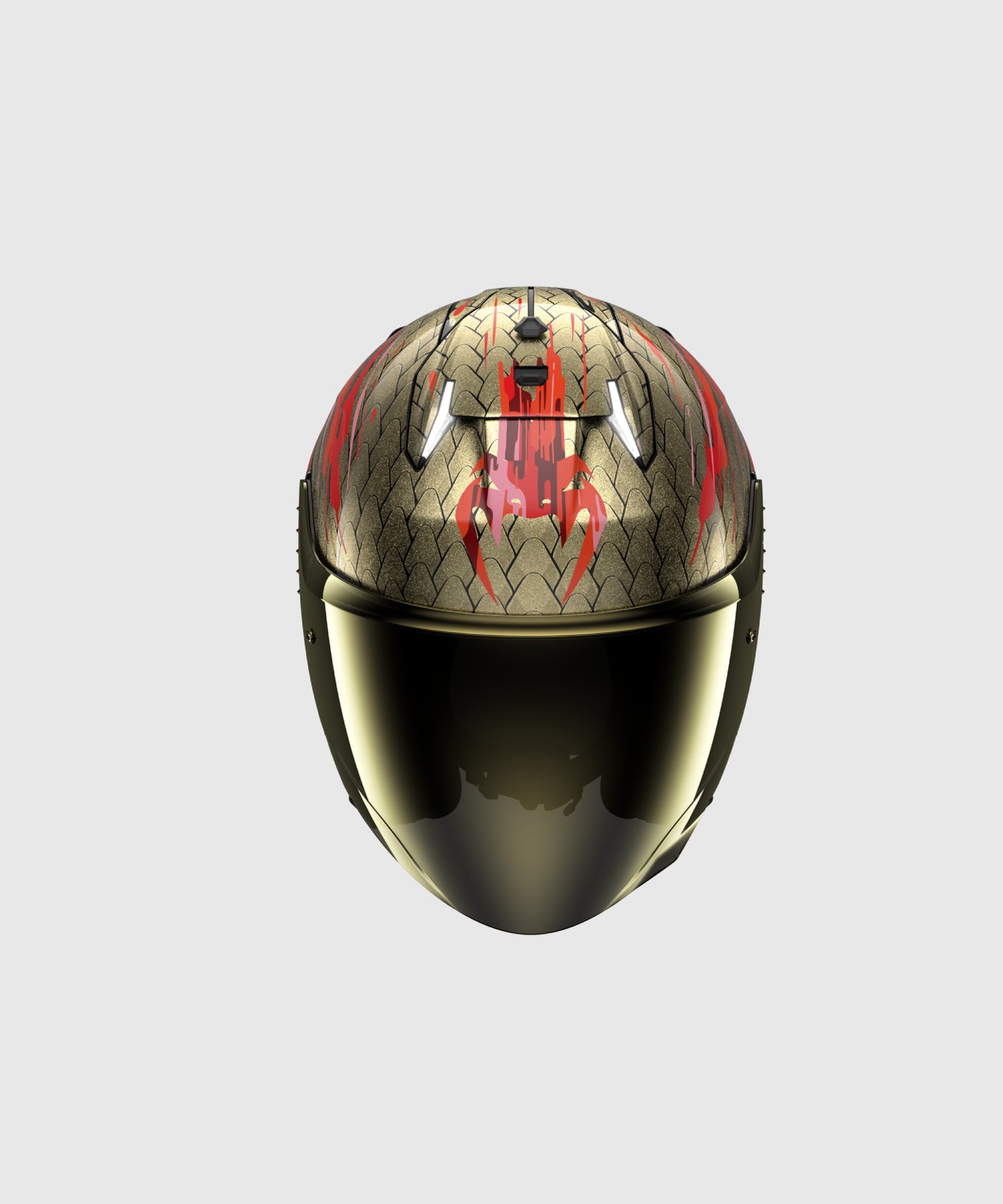 Venum x Shark Casco moto SKWAL i3 JET - Rosso/Oro