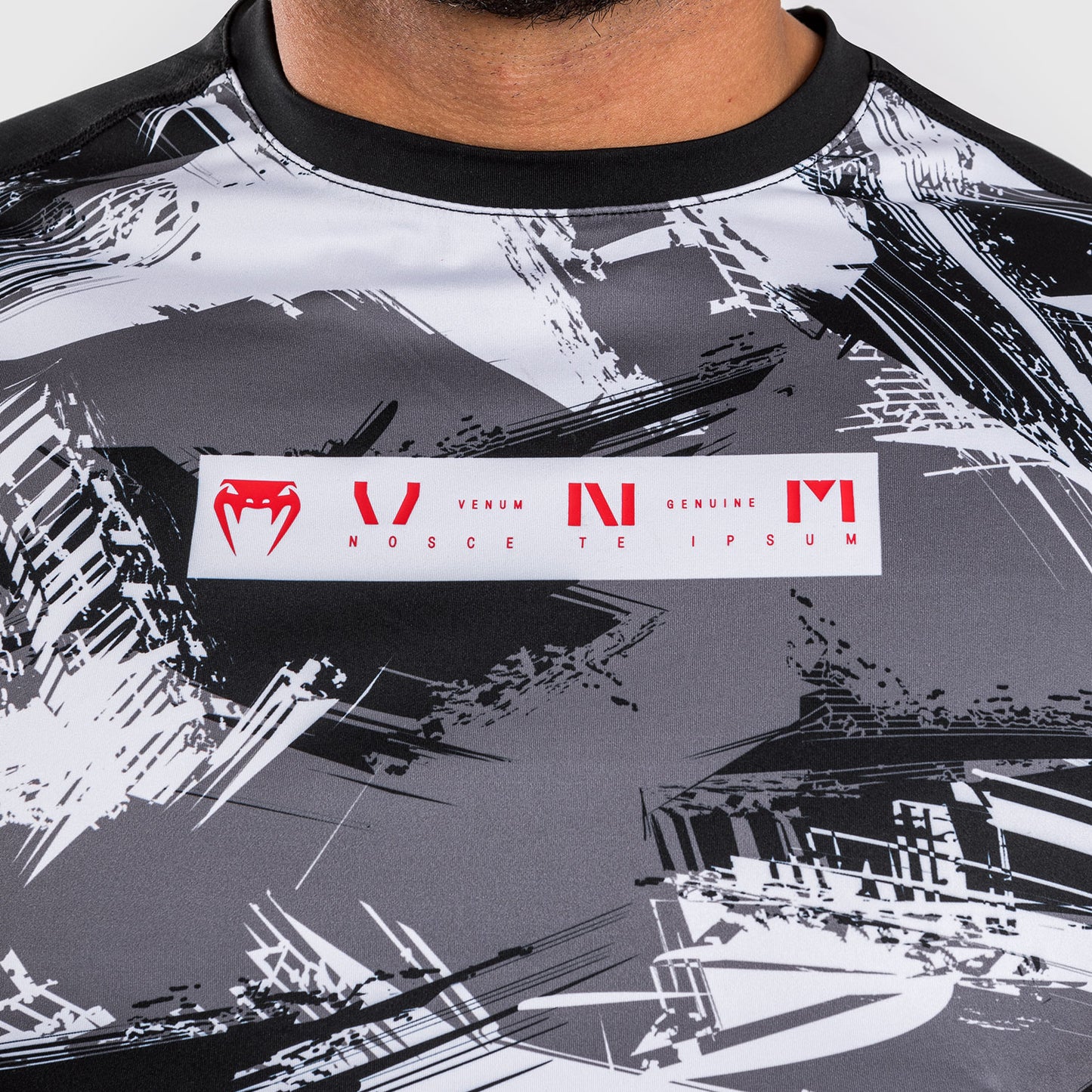 Venum Electron 3.0 Maglietta Dry-Tech - Grigio/Rosso