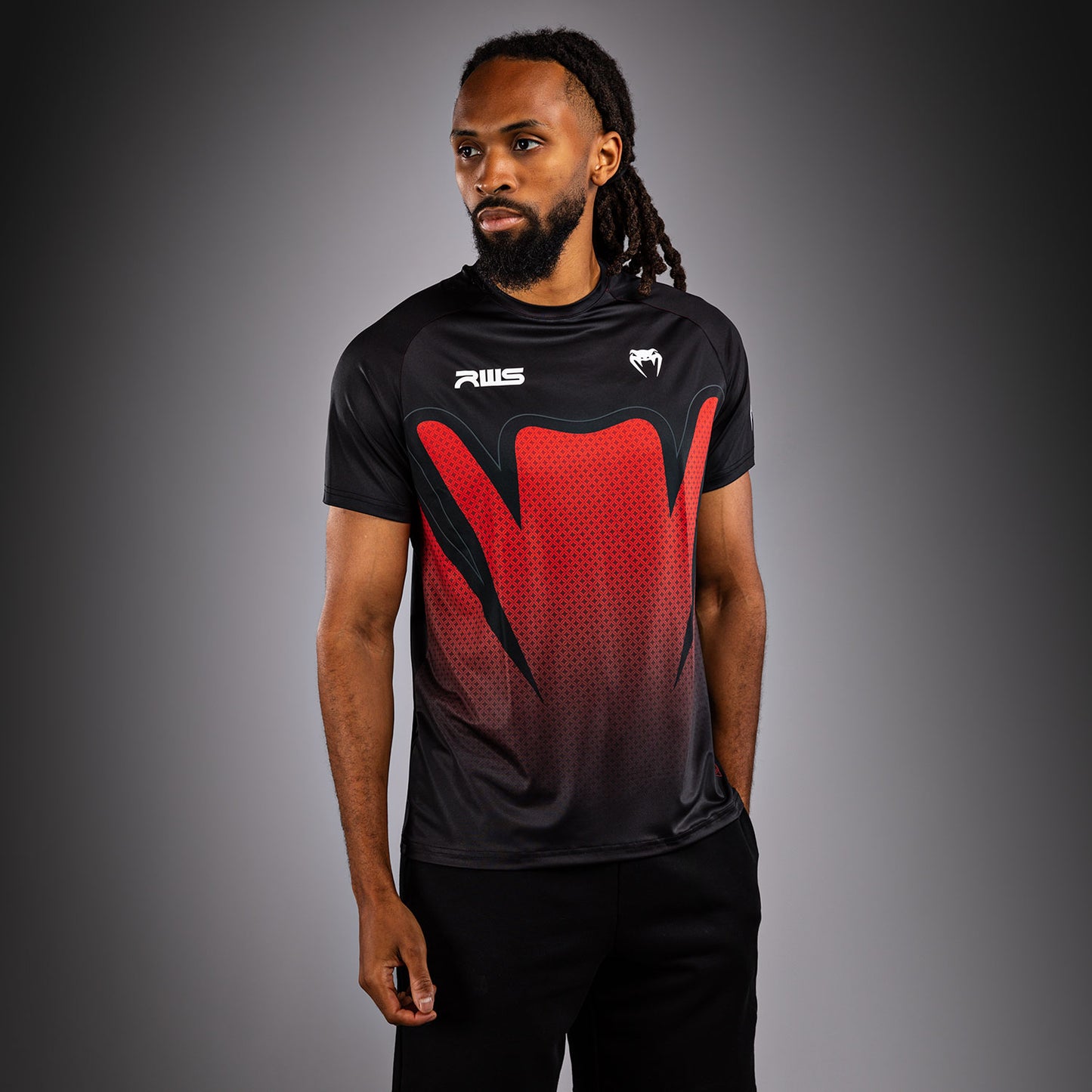 Venum x RWS 2.0 T-Shirt Dry-Tech Uomo – Nero/Rosso