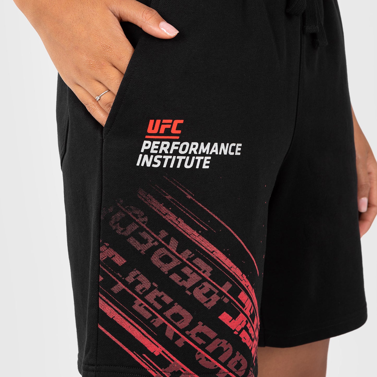 Pantaloncini UFC Venum Performance Institute 2.0 Coton - Nero/Rosso