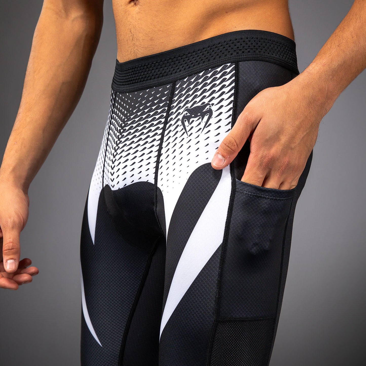 Venum No Gi Pantaloni aderenti - Nero/Bianco