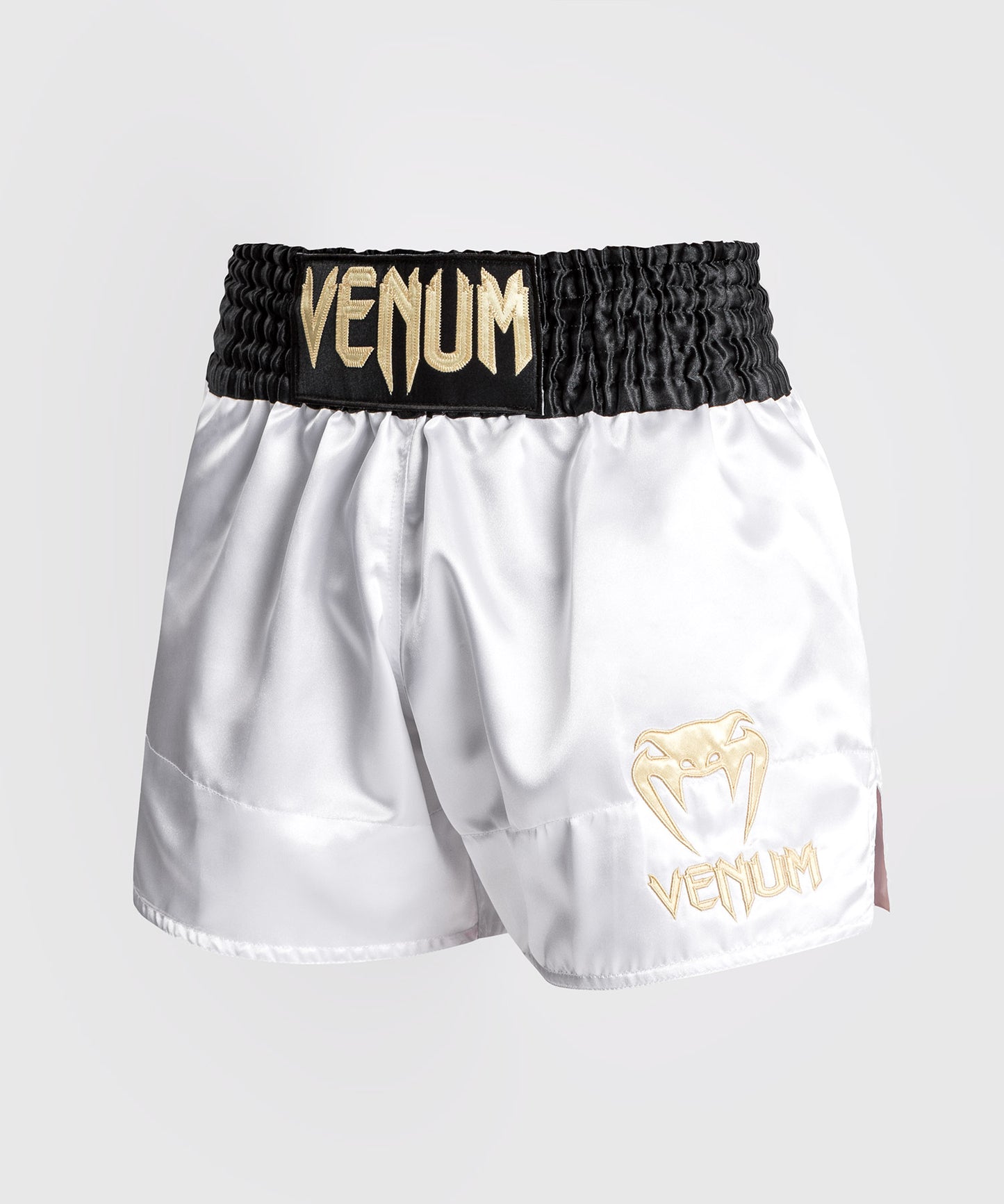 Pantaloncini Venum Classic Muay Thai - Nero/Bianco/Oro