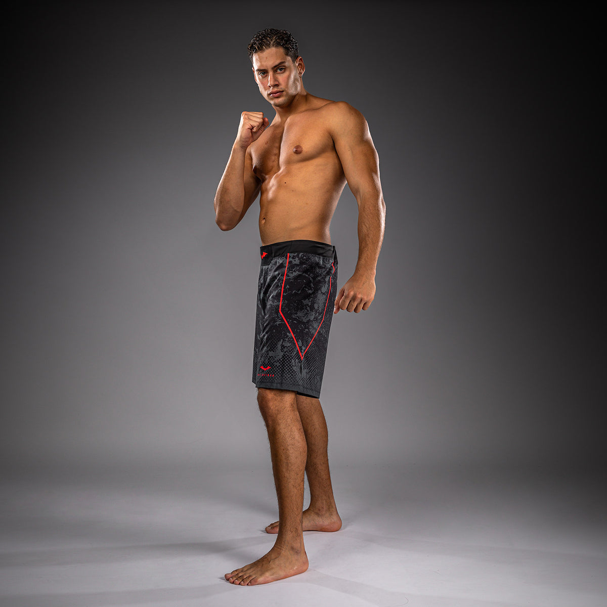 Venum x Batman Fightshort - Nero/Grigio/Rosso