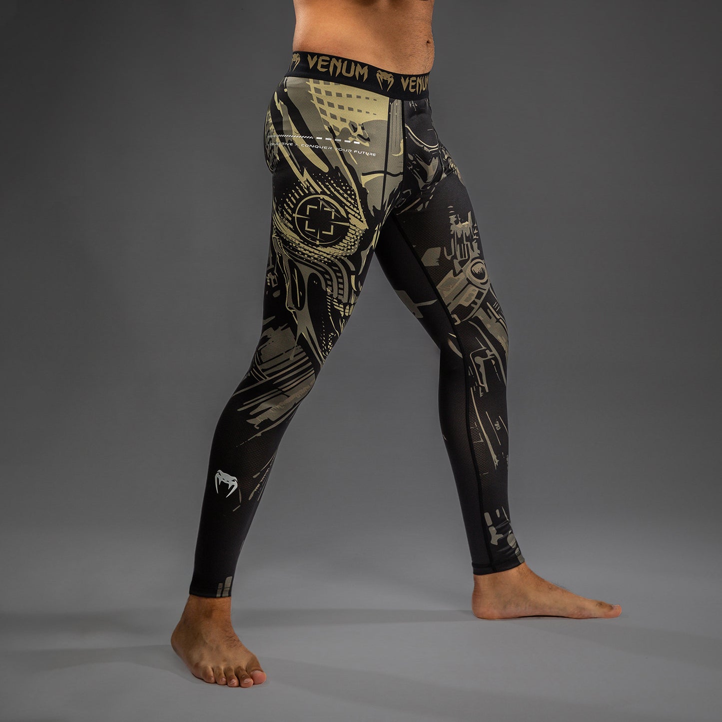 Venum Invader Spats - Nero/Sabbia