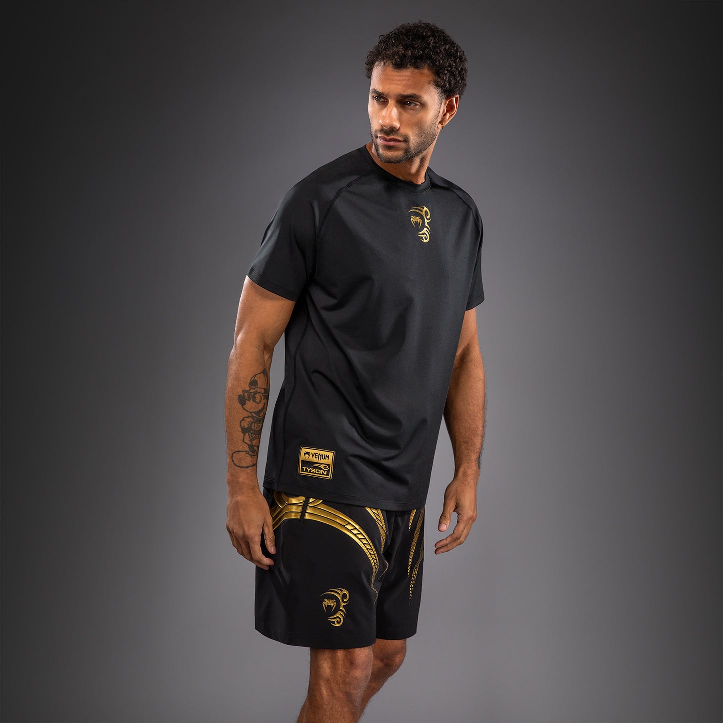 Venum x Mike Tyson Tiger Maglietta Dry Tech - Nero/Oro