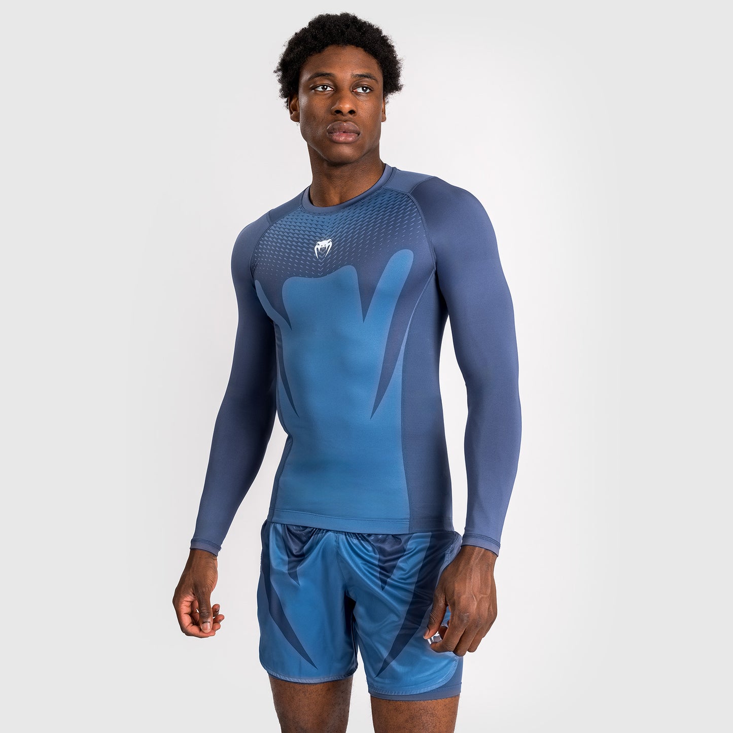 Venum Attack Rashguard a Maniche Lunghe da Uomo - Blu navy