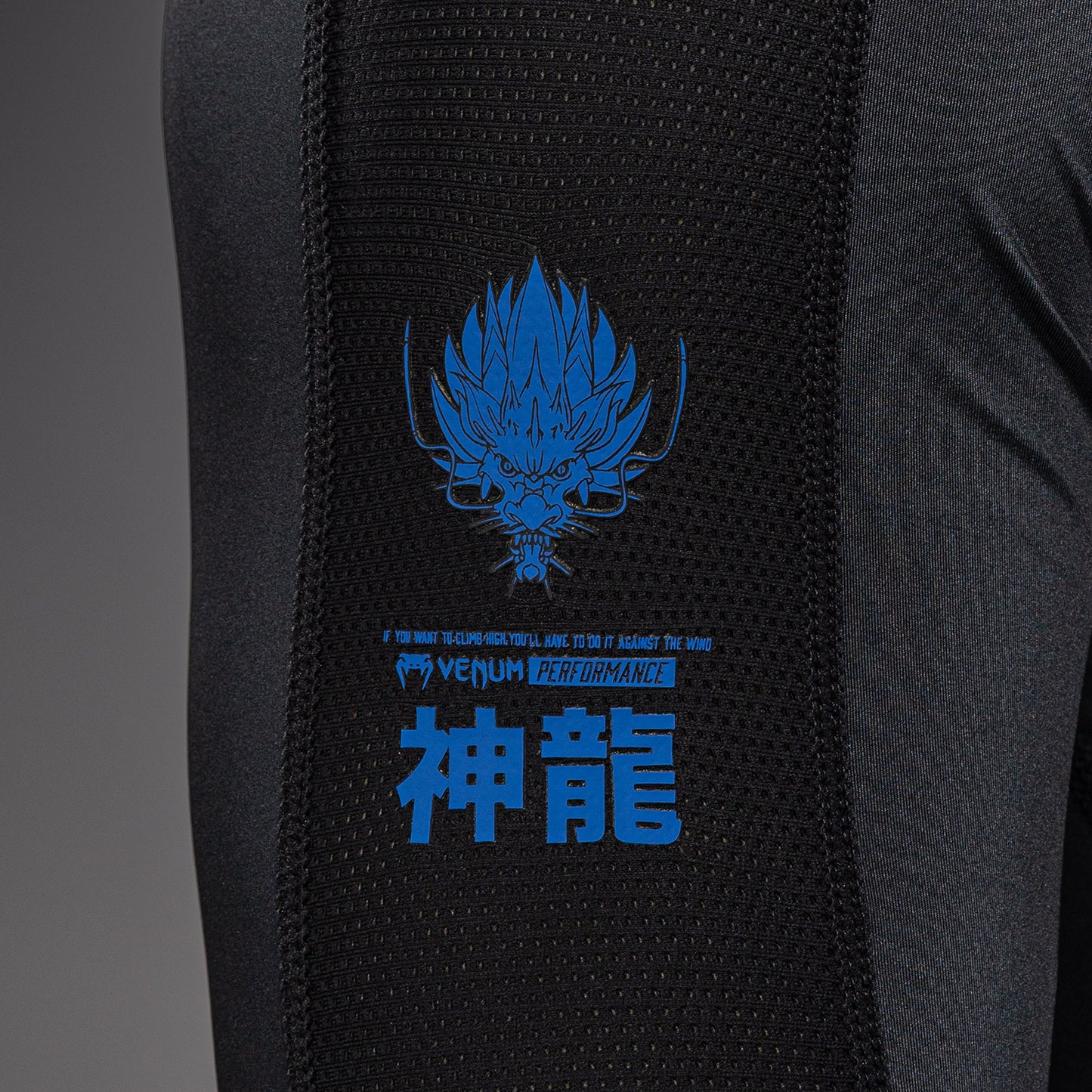 Venum Thunder Dragon Rashguard a Maniche Lunghe – Nero/Blu Reale