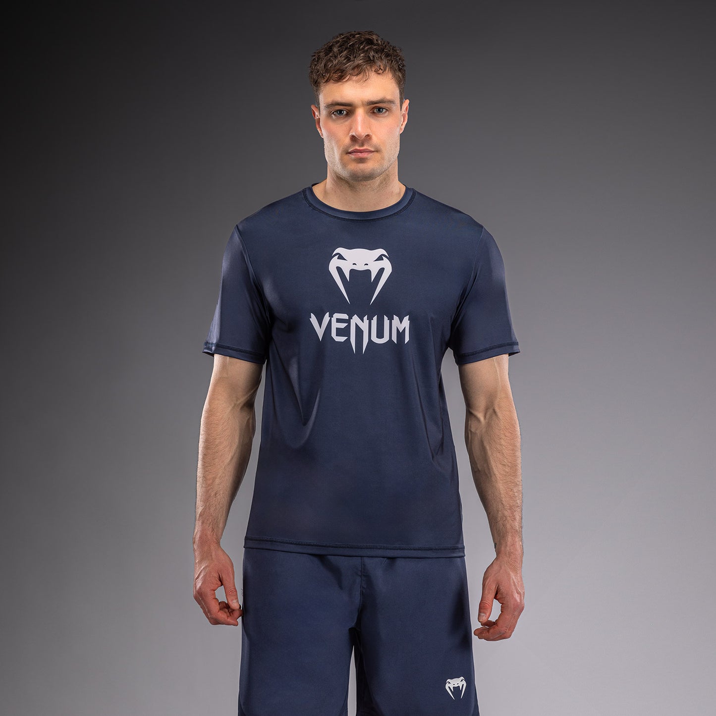 Venum Classic T-shirt Dry Tech - Blu navy/Bianco