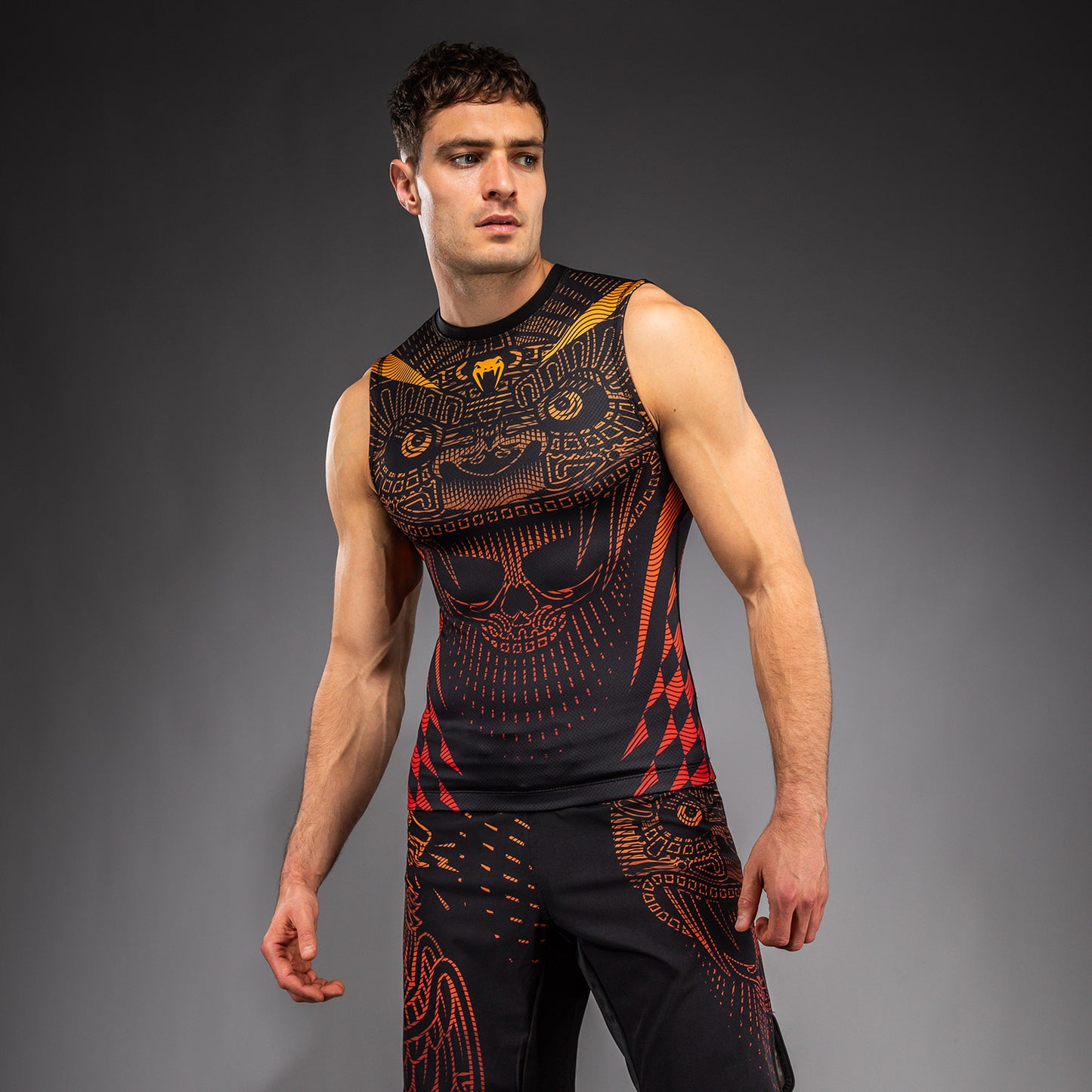 Venum Quetzal Fury Rashguard Senza Maniche - Nero/Rosso Fury/Arancio