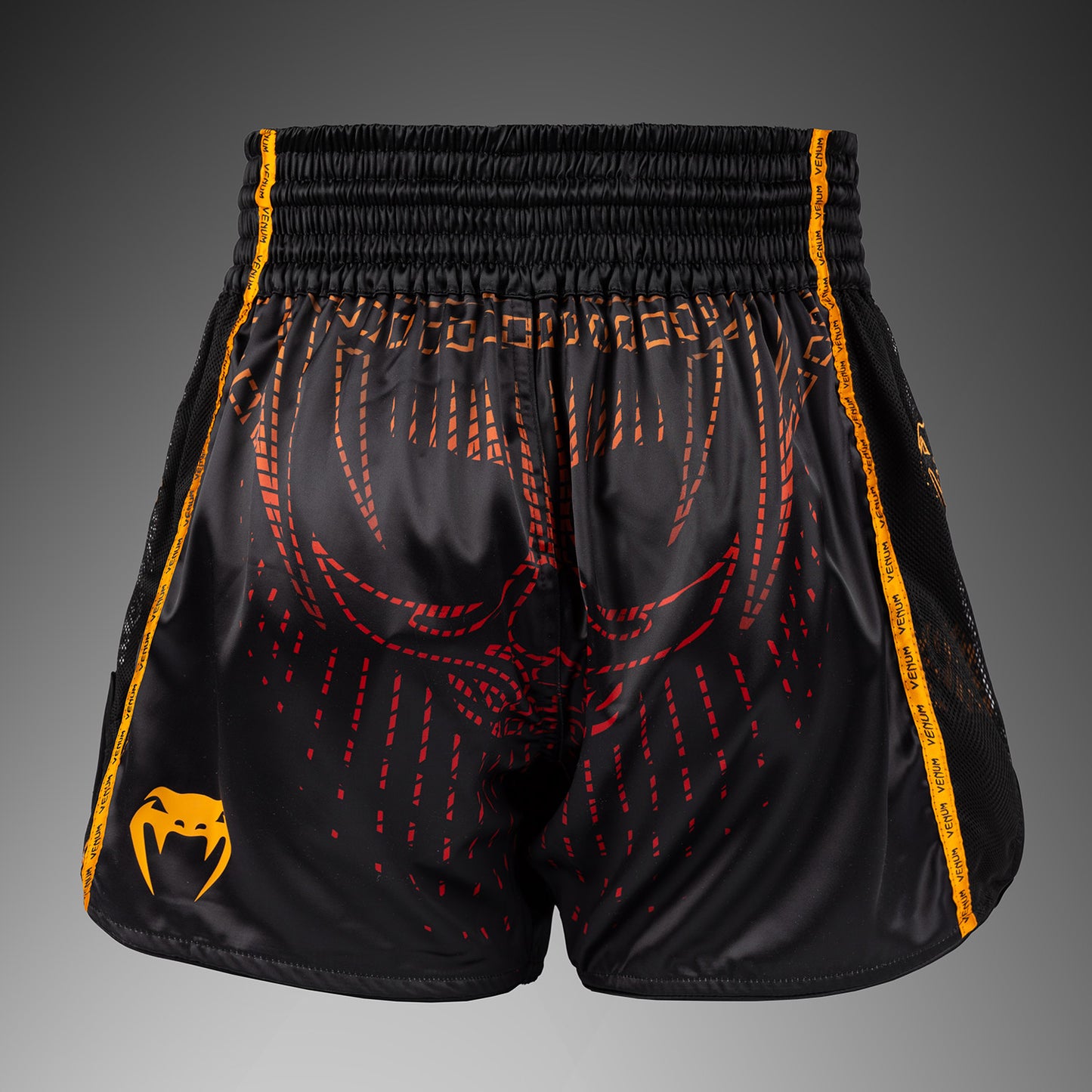 Venum Quetzal Fury Pantaloncini Muay Thaï - Nero/Rosso Fury/Arancione