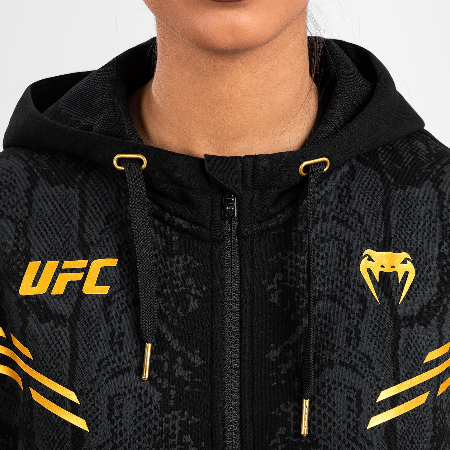 UFC Adrenaline by Venum Replica Felpa con Cappuccio e Zip da Donna - Champion