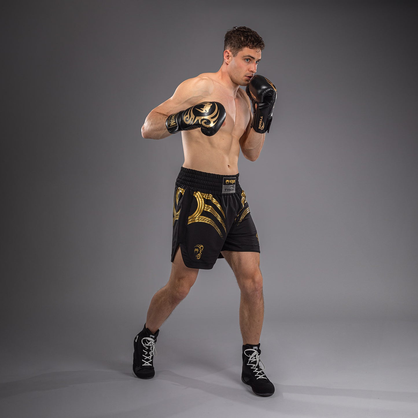 Venum x Mike Tyson Tiger Pantaloncini da Boxe - Nero/Oro