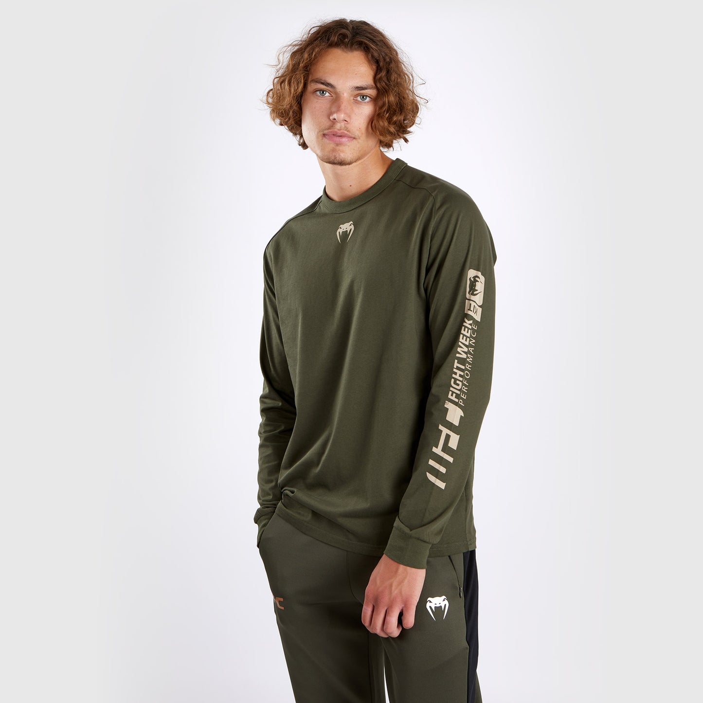 UFC Adrenaline by Venum Fight Week Maglietta a maniche lunghe da Uomo - Khaki