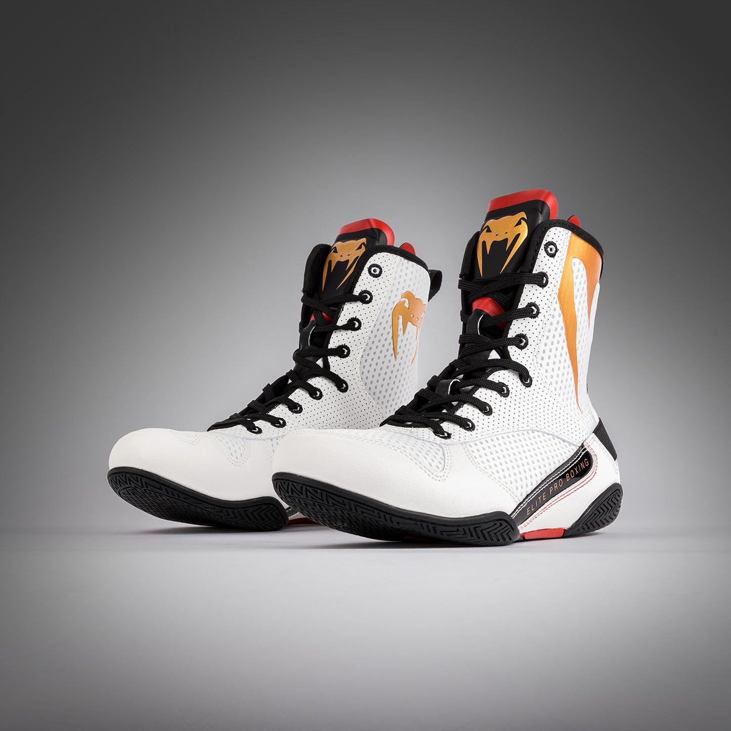 Venum Elite Scarpe da Boxe - Ghiaccio/Oro