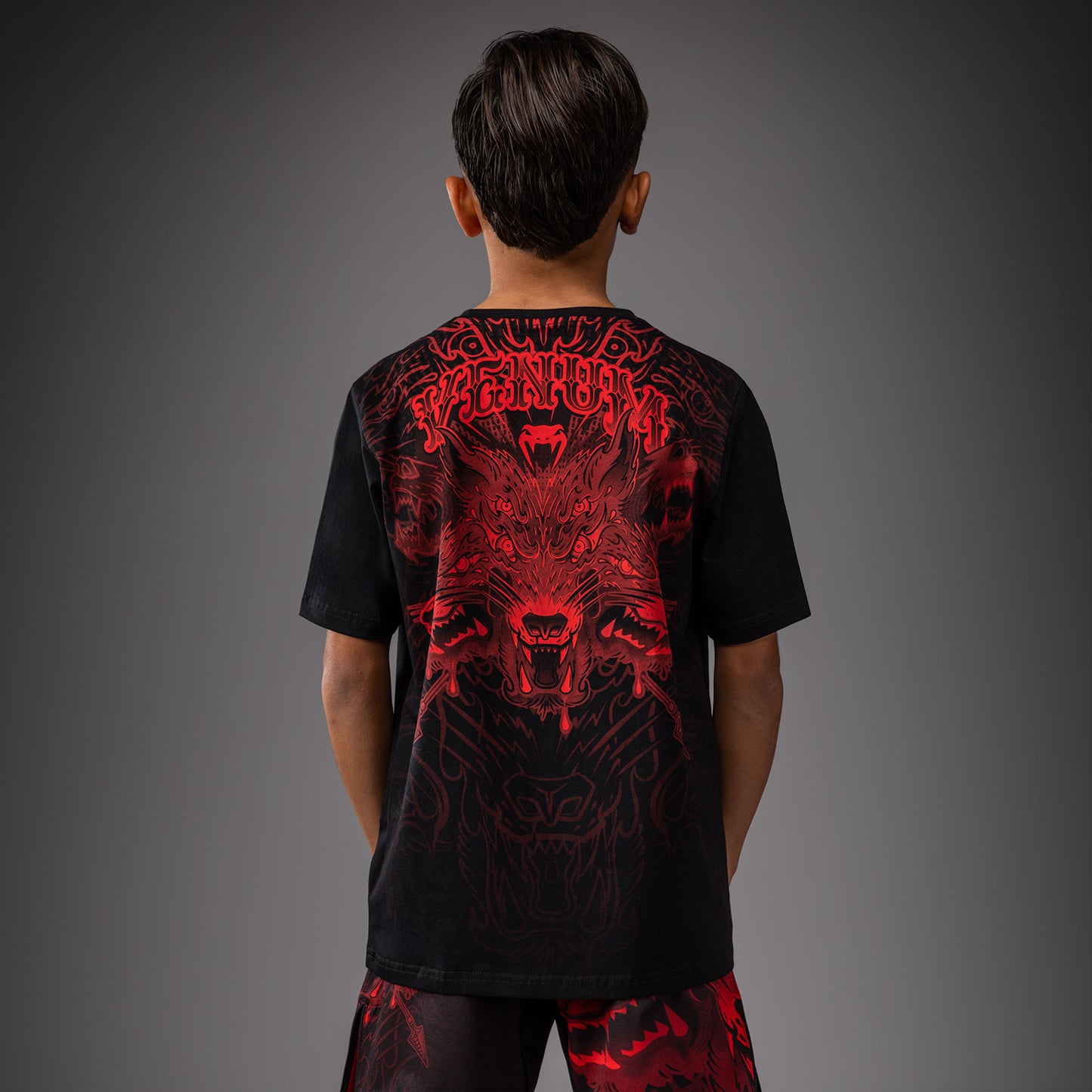 Venum Wolf Atak Maglietta Per Bambini – Nero/Rosso