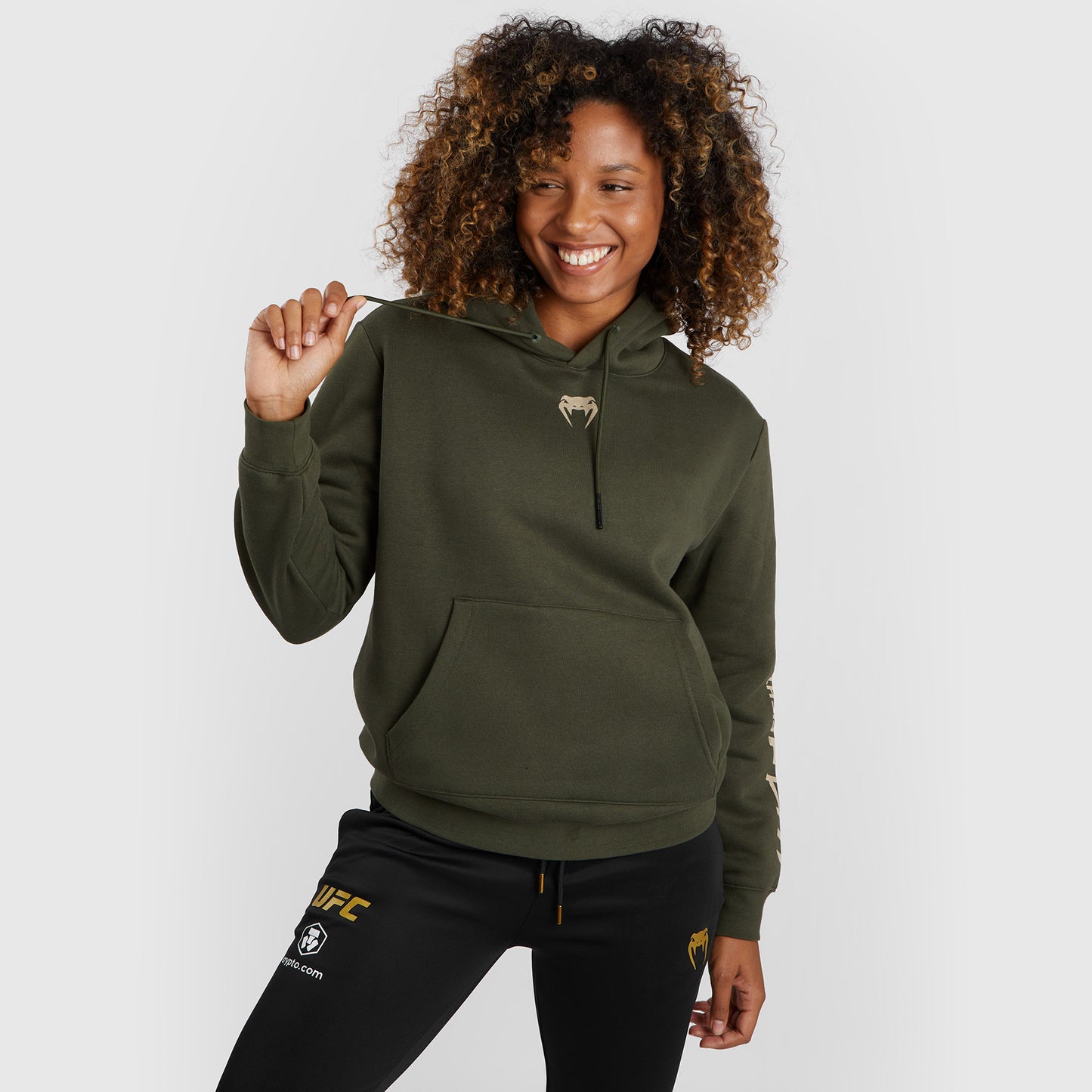 UFC Adrenaline by Venum Fight Week Felpa con cappuccio da Donna - Khaki