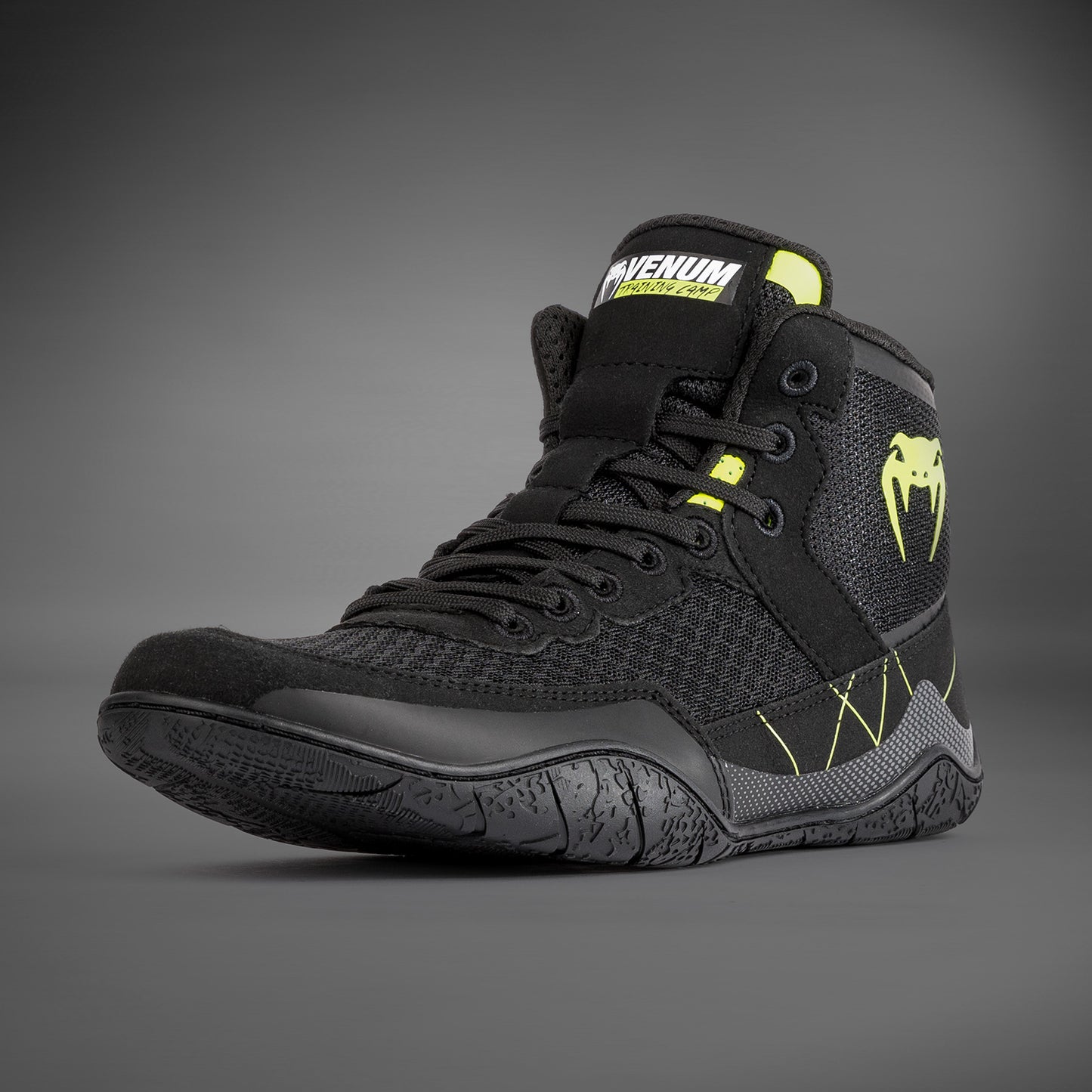 Venum Training Camp 4.0 Scarpe da wrestling Elite - Nero/Neon Green