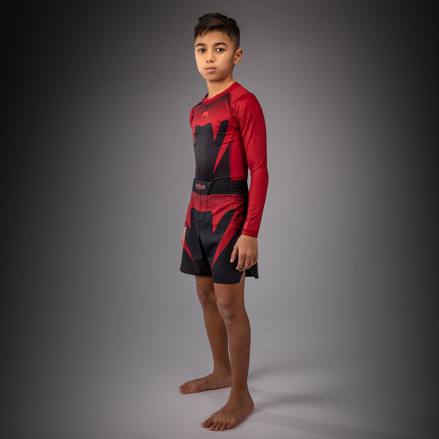 Venum Attack Pantaloncini da Combattimento per Bambini - Nero/Rosso