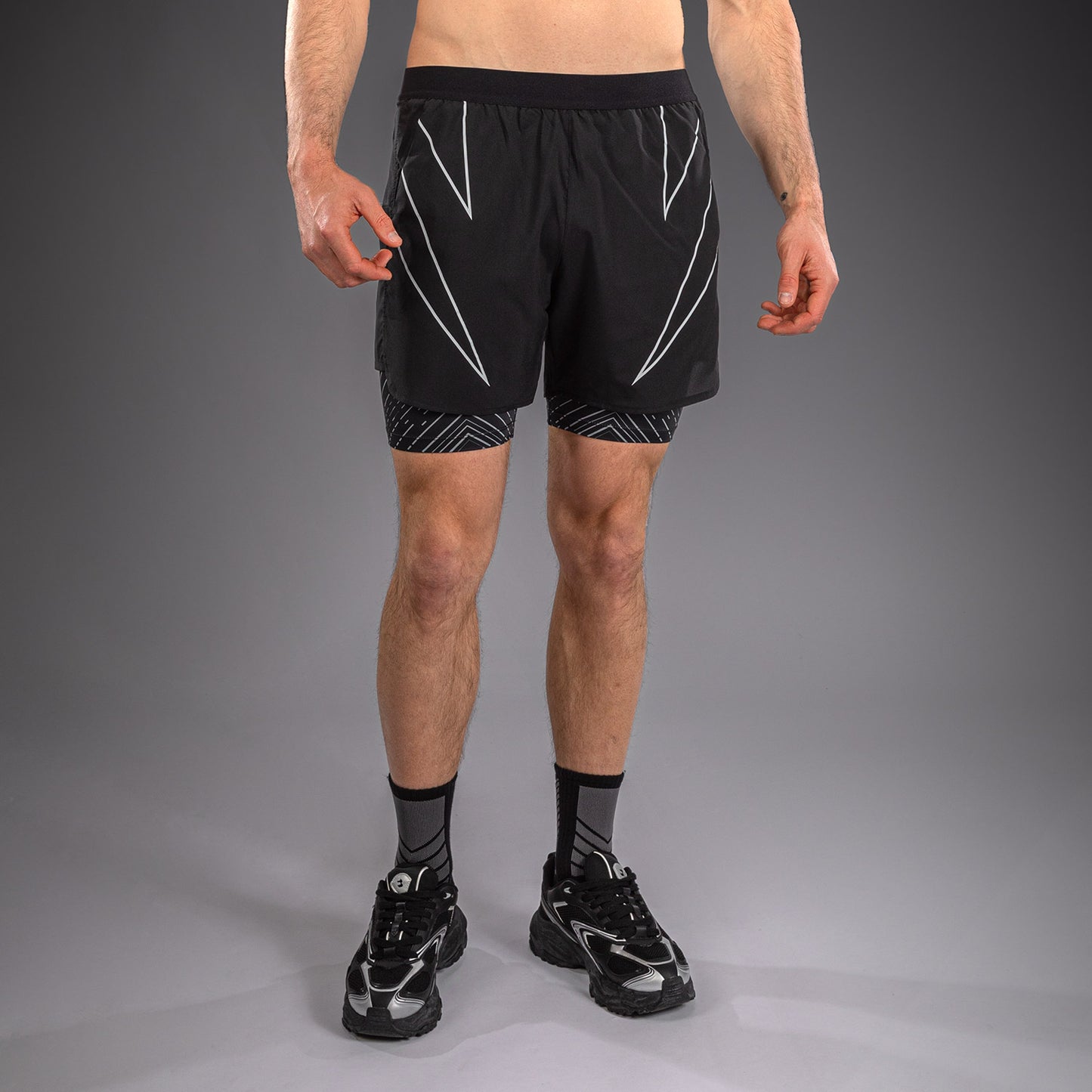 Venum Midnight Fury Pantaloncini da Allenamento – Nero/Grigio/Argento