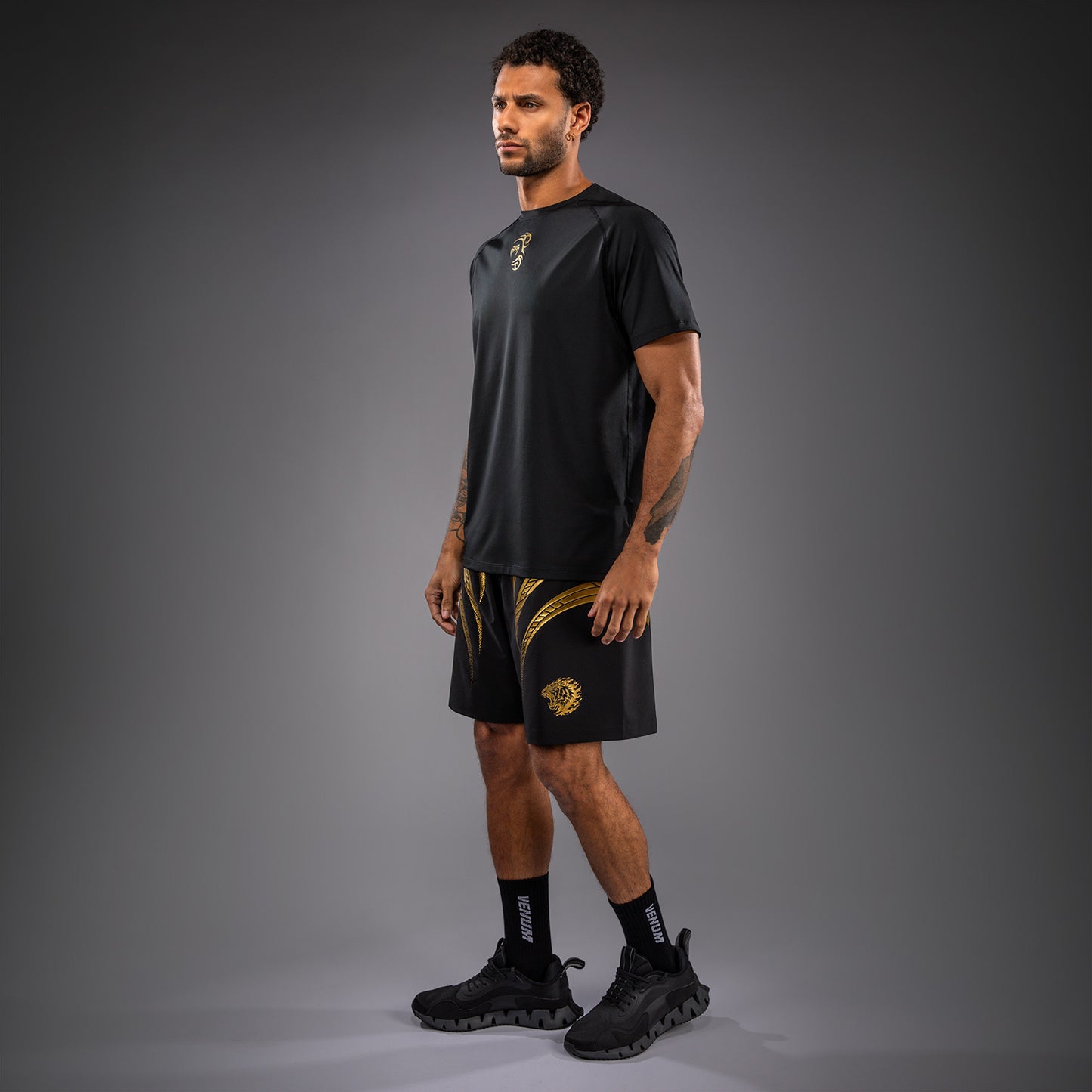Venum x Mike Tyson Tiger Maglietta Dry Tech - Nero/Oro