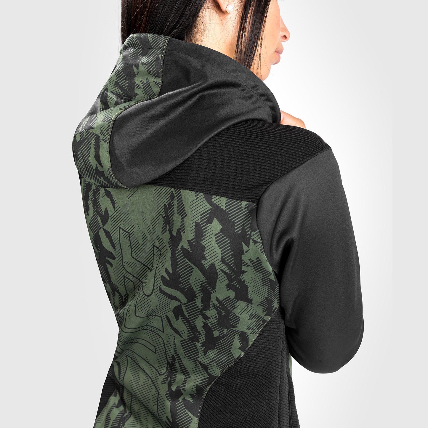 Felpa Con Cappuccio Con Zip Donna UFC Venum Authentic Fight Week - Verde