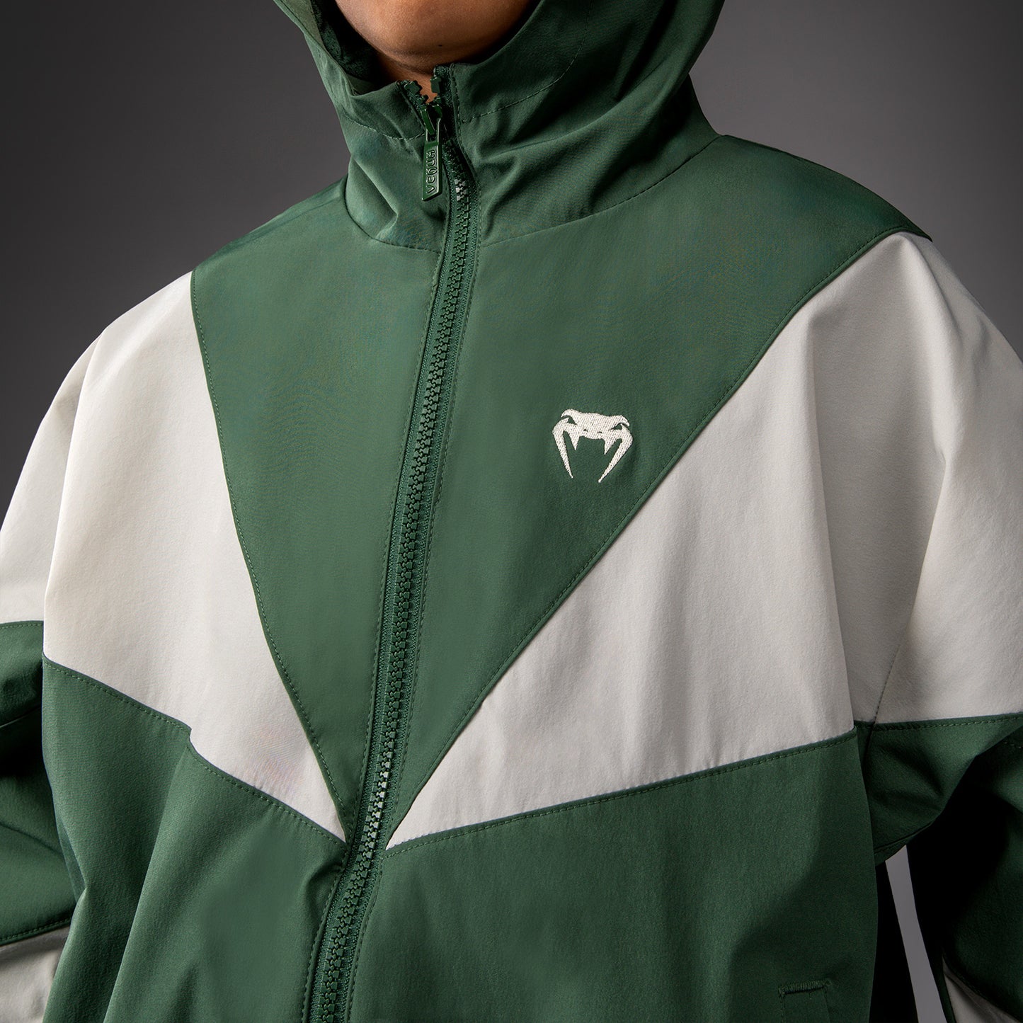 Venum Vectra Giacche da Track per Bambini – Verde Foresta/ Bianco Sporco
